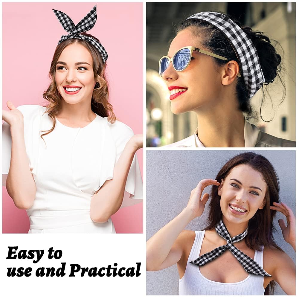 Women's Solid Wire Headbands - 8 Pack Fashion Twist Bow Bunny Ears Hairbands for Workout, Yoga, Running & Soccer | Non-Slip Hair Accessories for Sports & Daily Wear