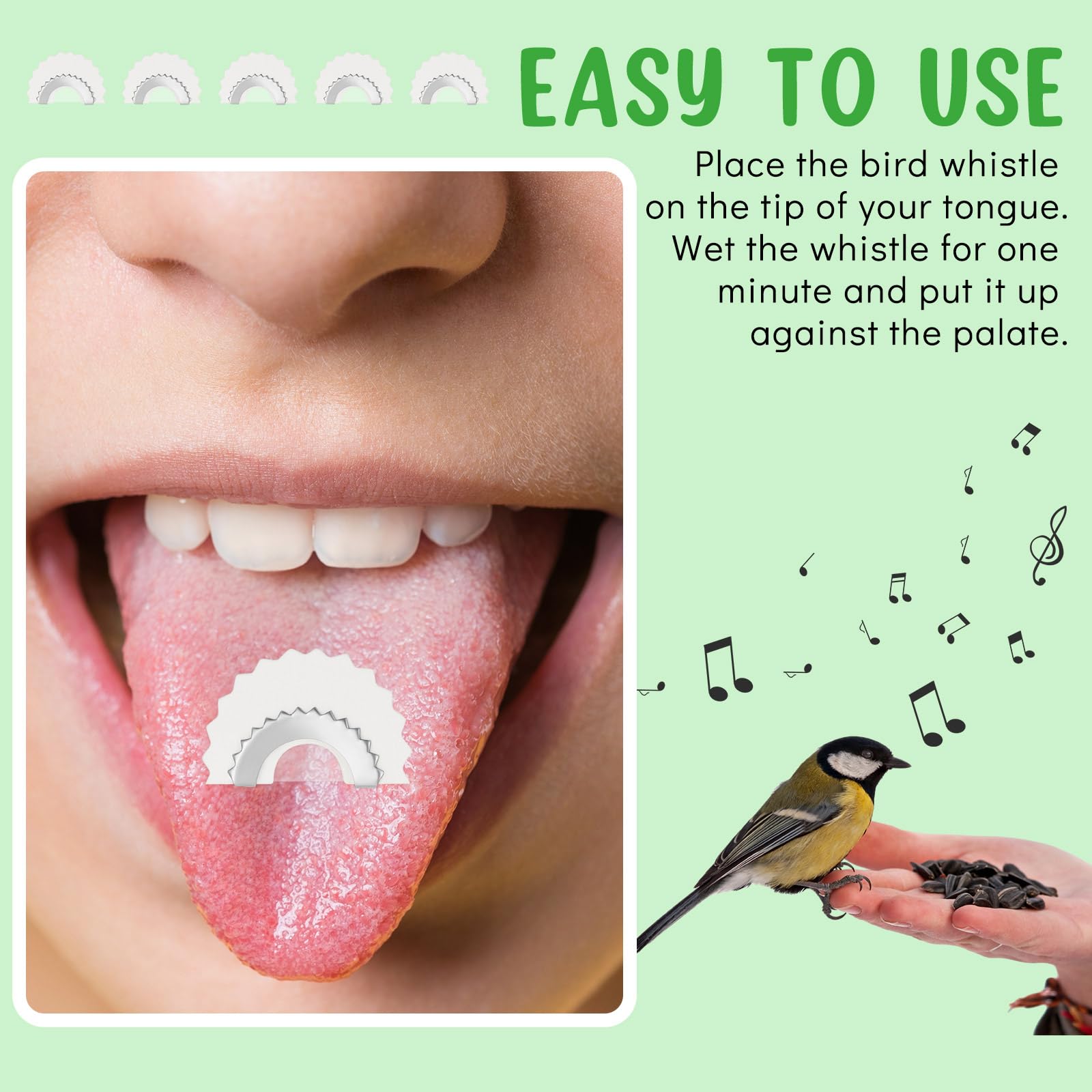 10 Pcs Bird Whistle Toys - Magic Bird Caller Tongue Tweeting Noisemaker for Outdoor Adventures, Hunting, Camping & Bird Watching - Fun Gag Toys & Prank Gifts for Kids & Adults
