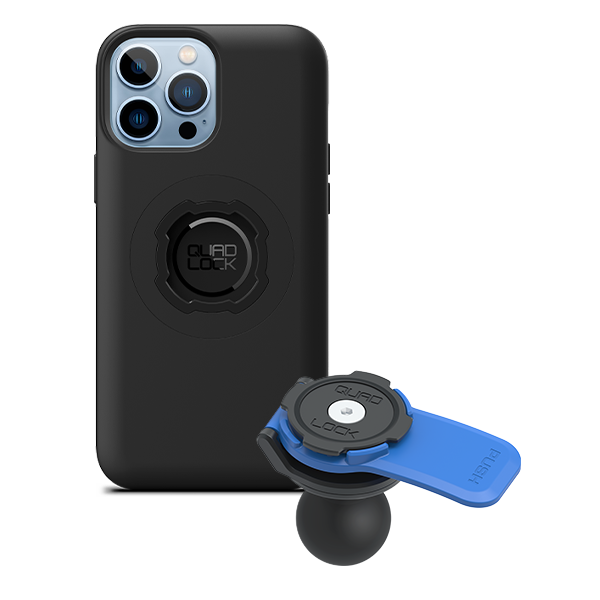 1 Ball Motorcycle Phone Mount Kit - Universal Adjustable Handlebar Holder for iPhone & Smartphones - Perfect for GPS Navigation & Hands-Free Riding