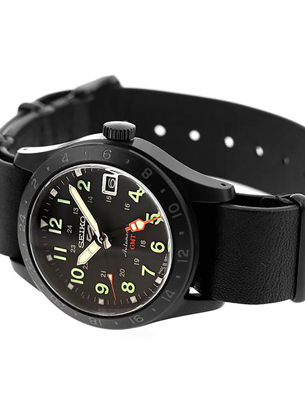 SEIKO 5 Sports GMT Automatic Watch - Japanese Made JDM Field & Travel Timepiece for Men - Perfect for Outdoor Adventures, Business Travel & Everyday Wear