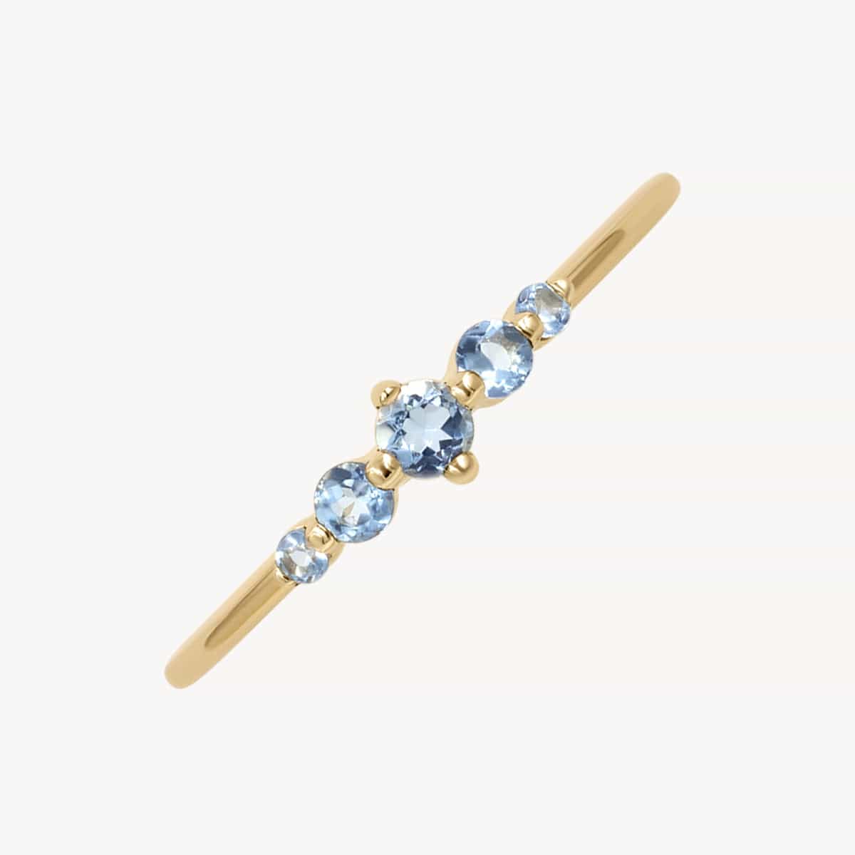 Aquamarine Oceana Ring - Elegant Blue Gemstone Jewelry for Women - Perfect for Weddings, Parties & Everyday Wear