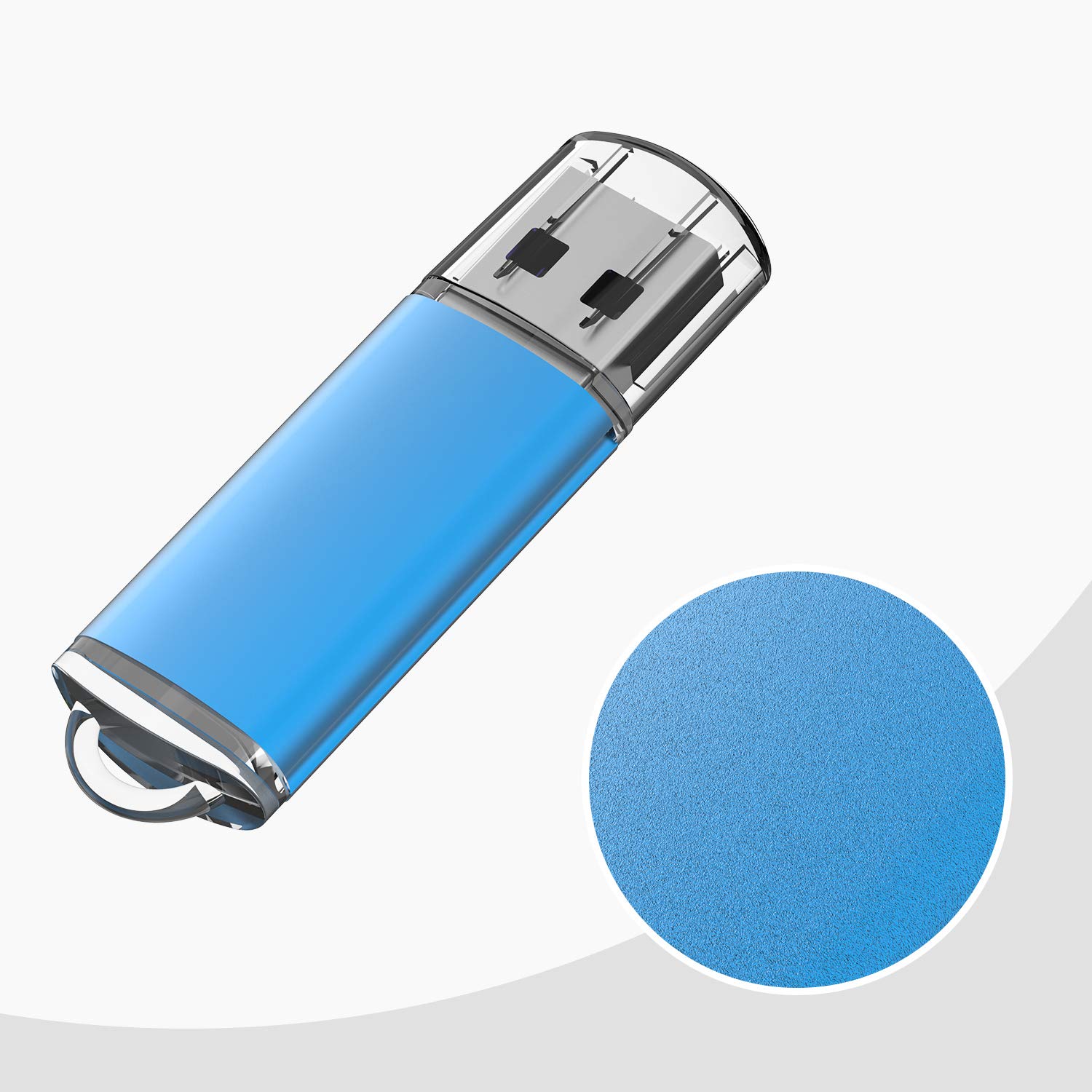 KEXIN 50 Pack 16GB USB Flash Drives - Blue Retractable USB 2.0 Memory Sticks with 30MB/s Speed for Windows/Mac/Linux - Perfect for Data Storage, File Transfer & School/Office Use