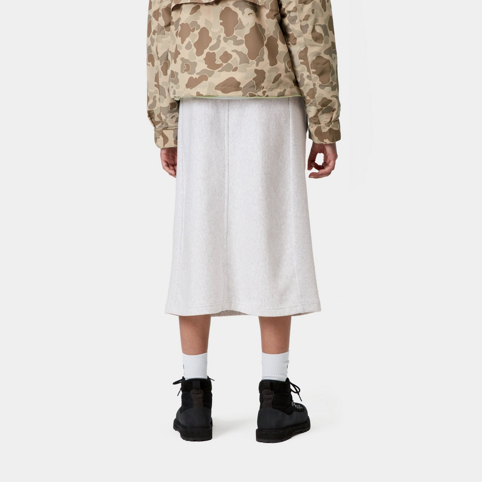 American Script Sweat Skirt | Ash Heather | Comfortable Casual Wear for Women | Perfect for Lounging, Running Errands & Weekend Outings