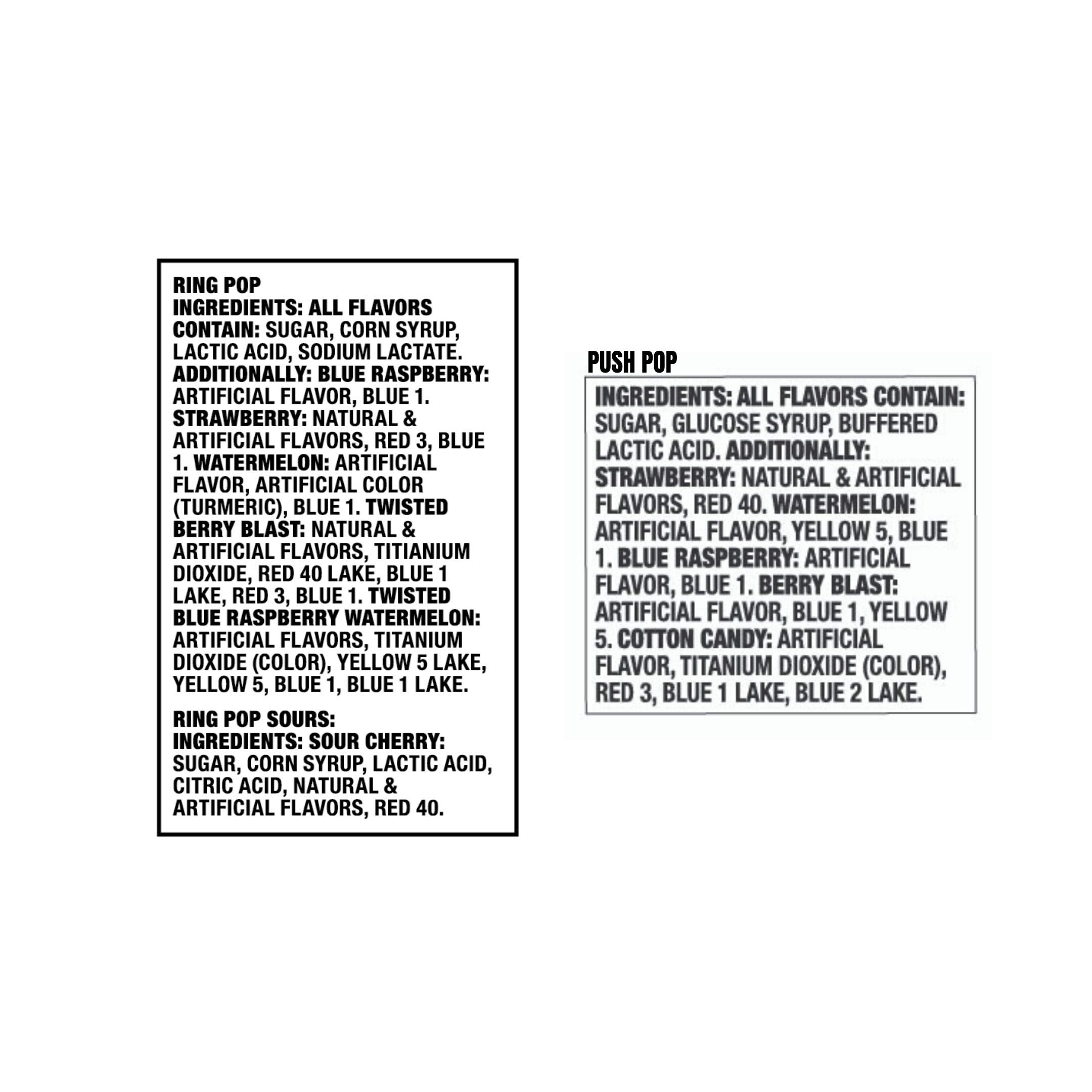 Push Pop Candy 24 Count Variety Pack + Ring Pop 20 Count Lollipop Suckers Party Pack – Assorted Flavors for Birthday Parties, Halloween Treats & School Events
