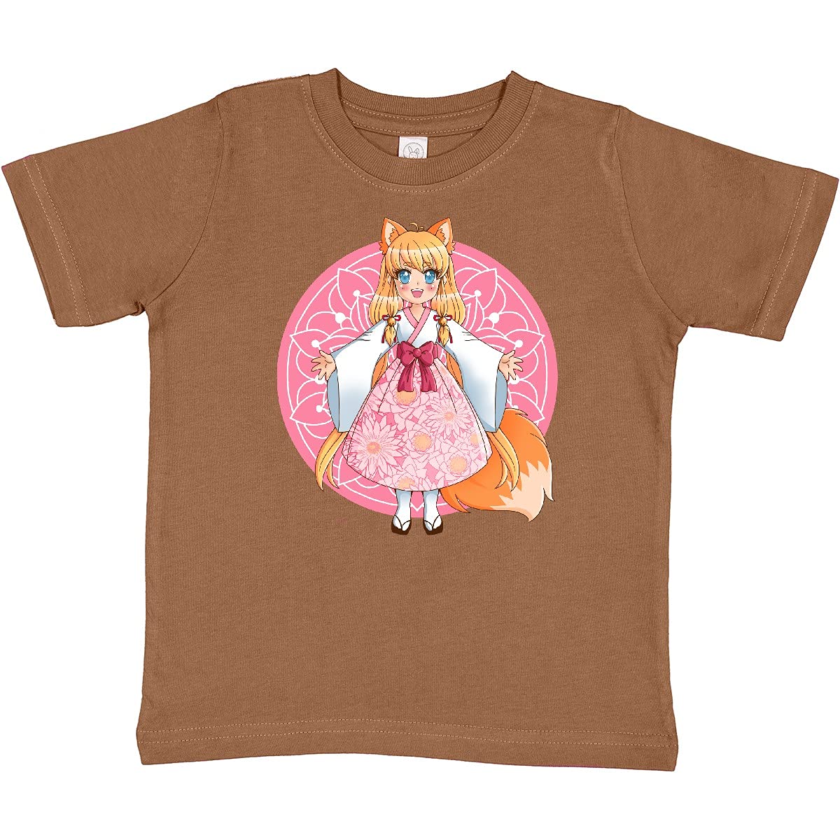 Inktastic Fox Chibi Anime Girl Toddler T-Shirt - Cute Kawaii Animal Print Tee for Kids | Perfect for School, Playdates & Anime Themed Parties