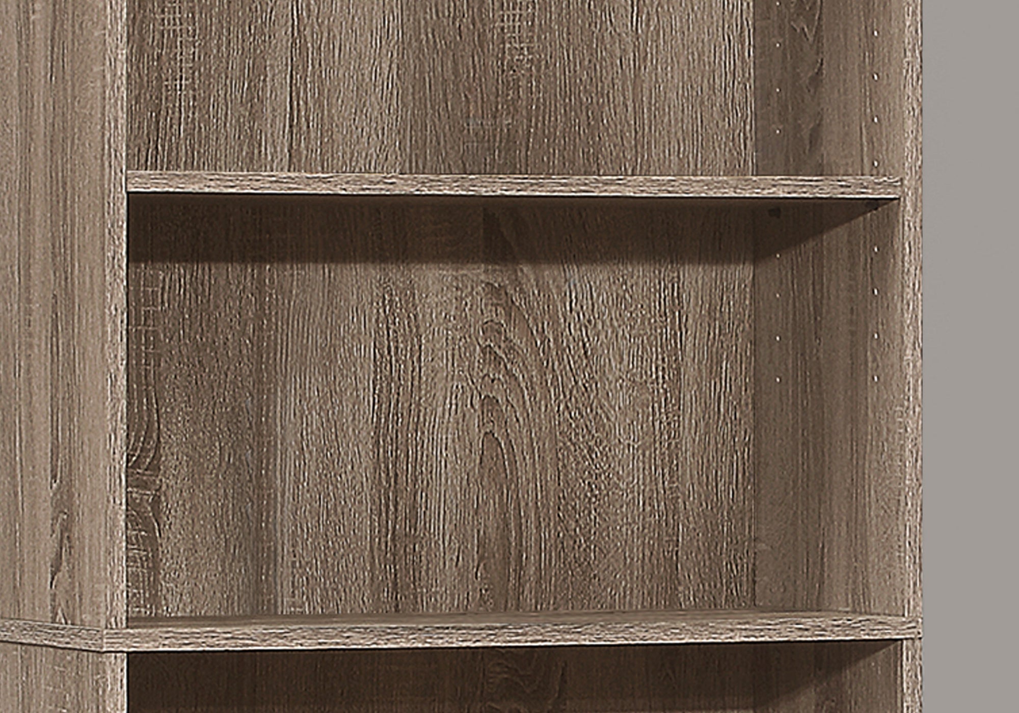 72-Inch Tall Dark Taupe 5-Shelf Bookcase - Sturdy Wooden Bookshelf for Living Room, Office & Home Library Organization