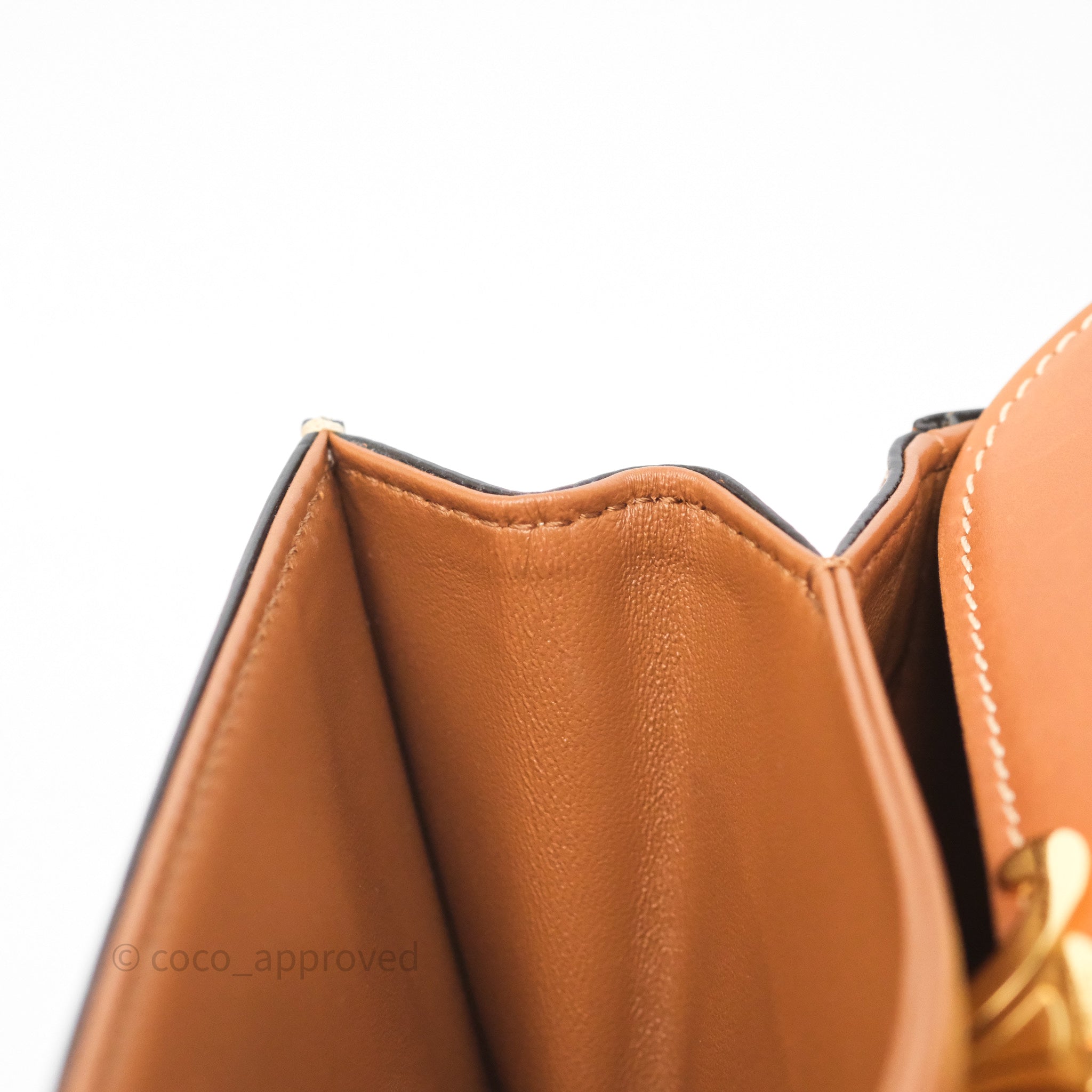Celine Medium Triomphe Bag in Tan Natural Calfskin Leather - Luxury Crossbody Handbag for Women, Perfect for Work, Travel & Everyday Use