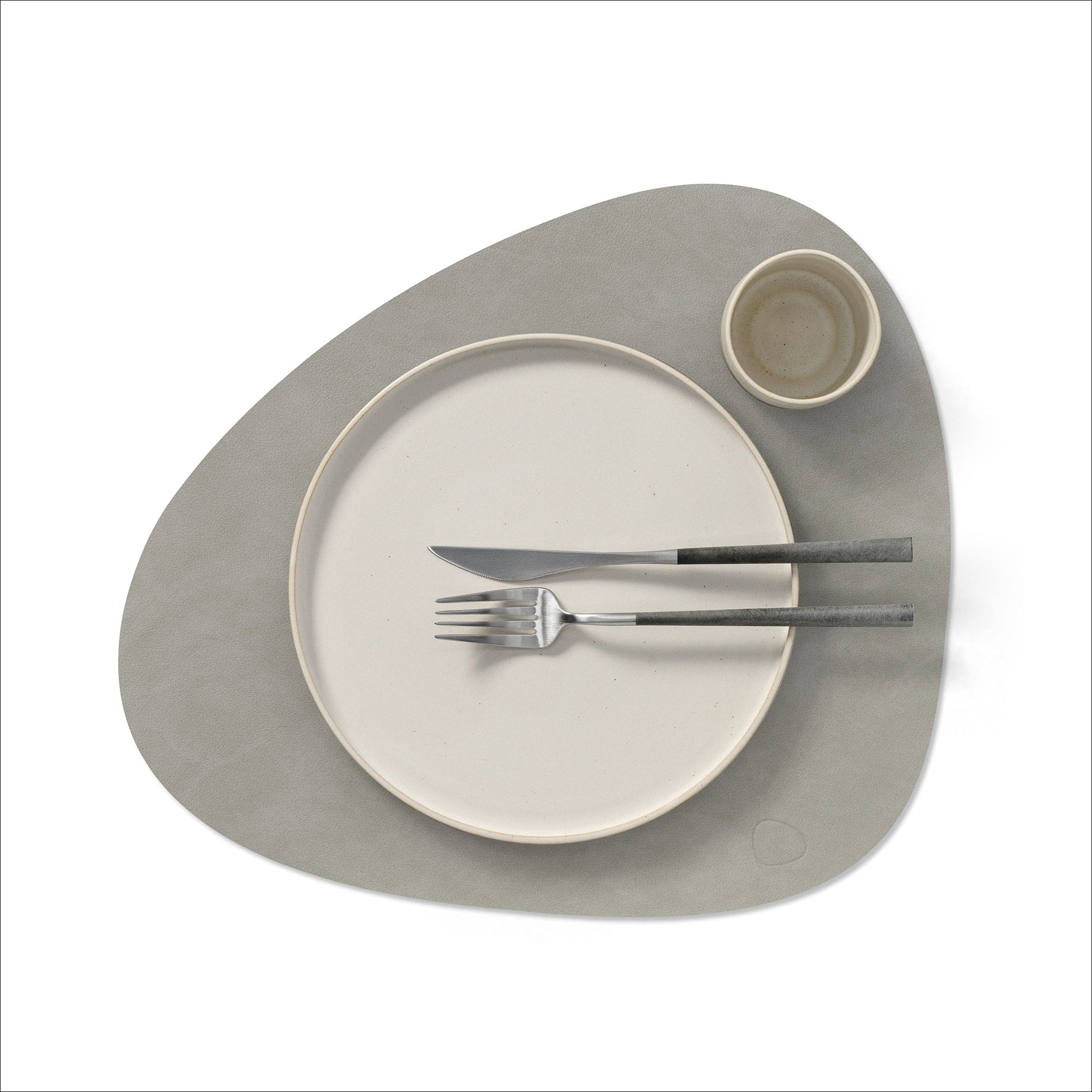 Premium LIND DNA Nupo Curve Table Placemat - Light Grey | Non-Slip Dining Mat for Formal & Casual Settings | Heat-Resistant & Easy Clean for Everyday Use