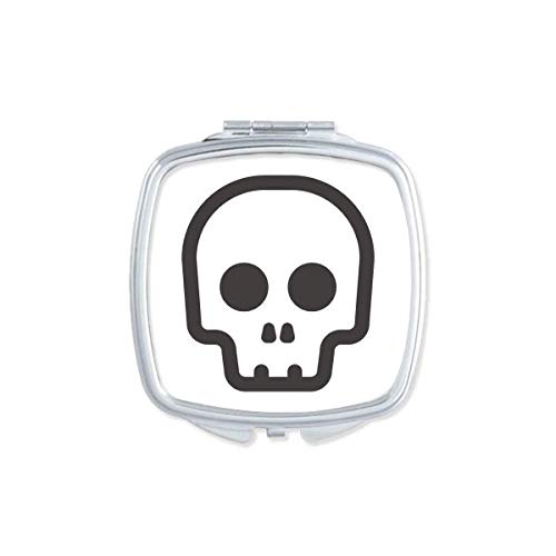 DIYthinker Wordless Horror Skeleton Face Cartoon Mirror - Portable Compact Pocket Makeup Mirror with Double Sided Glass - Perfect for Halloween, Cosplay, and Everyday Makeup Touch-Ups