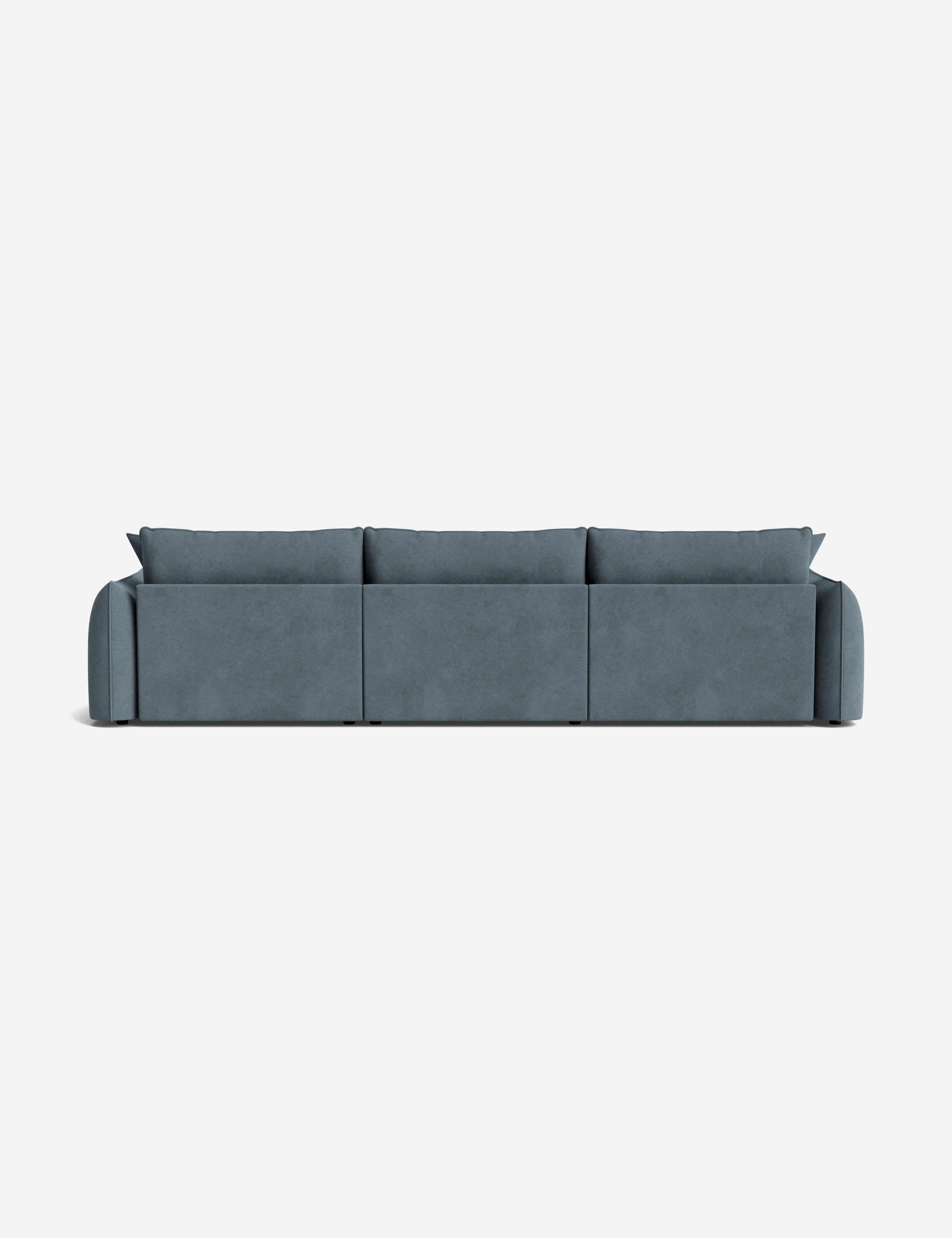 Balmer Sectional Sofa with Ottoman - Modern L-Shaped Couch Set for Living Room, Lounge & Family Room - Comfortable Fabric Sofa for Relaxing, Entertaining & Movie Nights