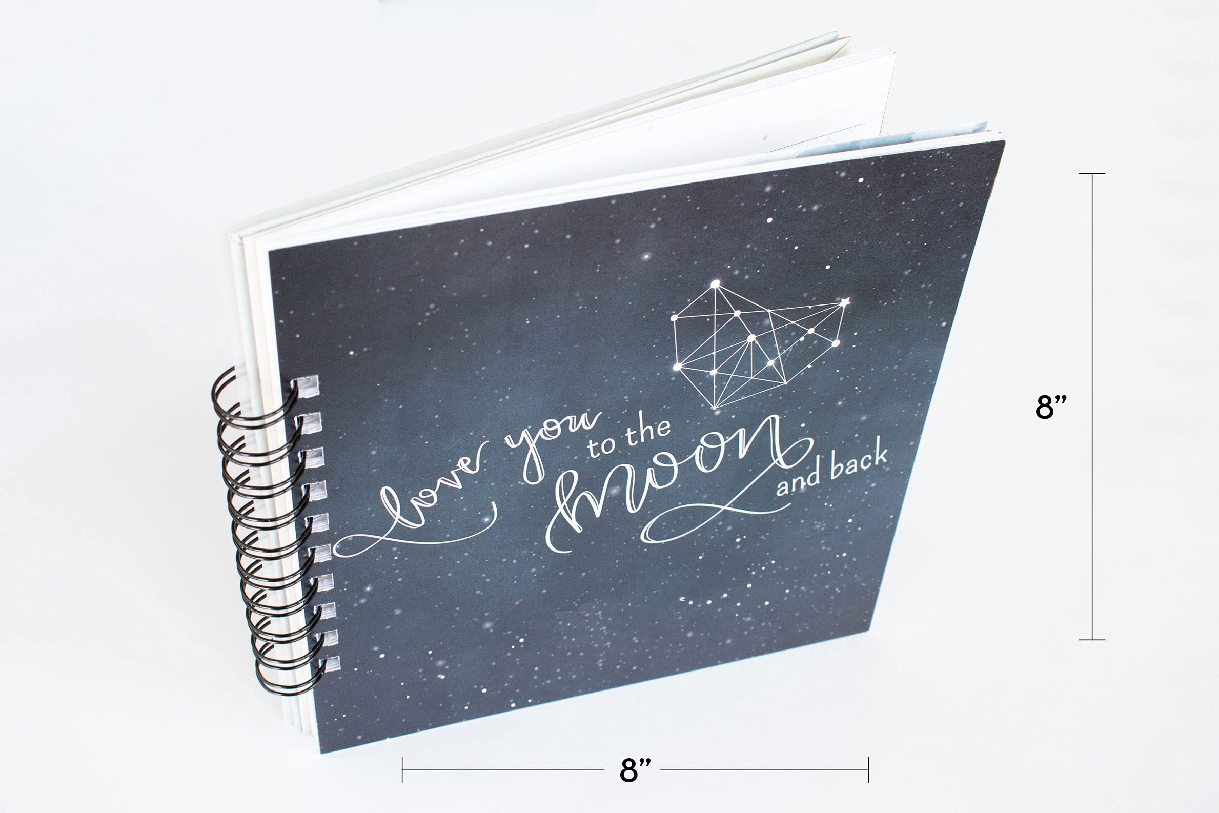 To the Moon and Back Baby Memory Book - First Year Scrapbook Album for Baby Girls & Boys | Gender Neutral LGBTQ Friendly Baby Journal | Perfect for Recording Milestones, Photos & Memories (Newborn to 1 Year)