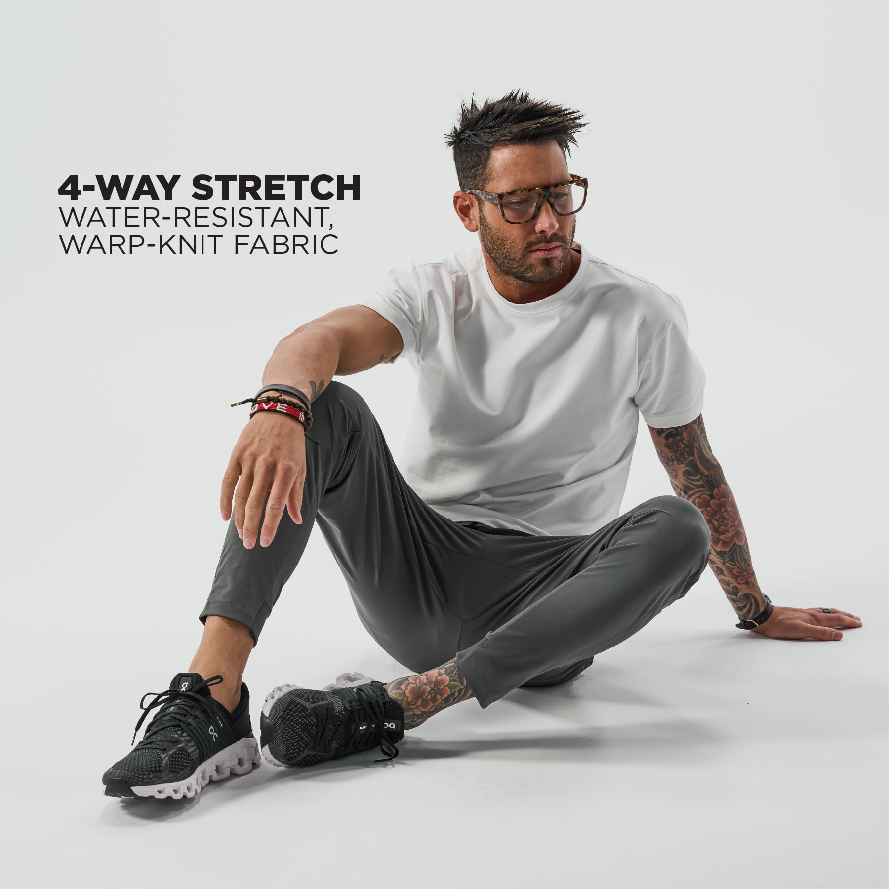 NOMATIC Men's Black Outset Jogger Pants - Waterproof & Stain-Resistant Active Joggers for Travel, Gym & Outdoor Comfort | Perfect for Hiking, Workouts & Casual Wear