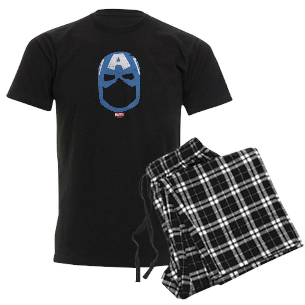 Captain America Men's Dark Pajama Set - Superhero Sleepwear for Marvel Fans | Perfect for Movie Nights, Cosplay & Comfortable Lounge Wear