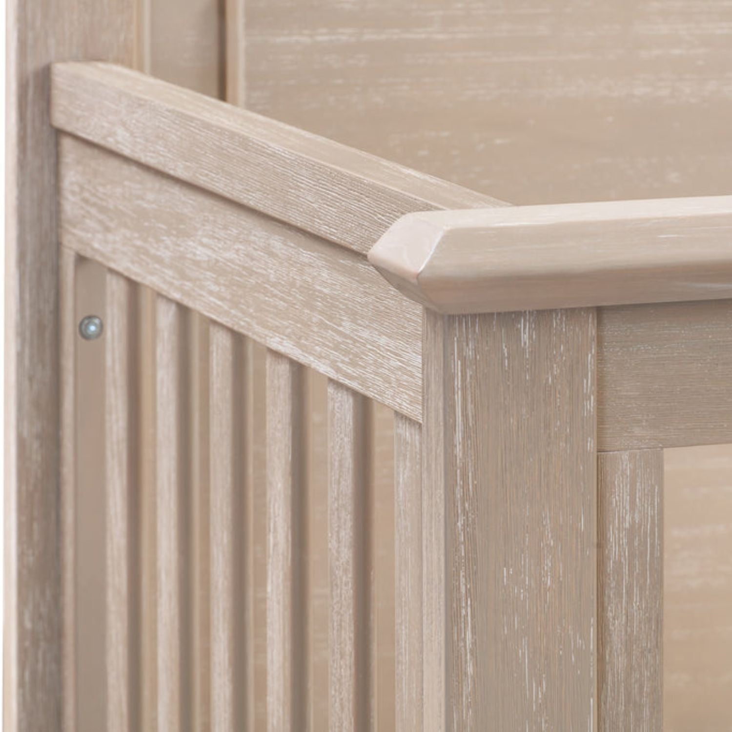 Beckett Rustic 4-in-1 Convertible Flat Top Crib - White Wooden Baby Crib for Nursery, Toddler Bed & Daybed - Perfect for Modern Farmhouse & Transitional Nursery Decor