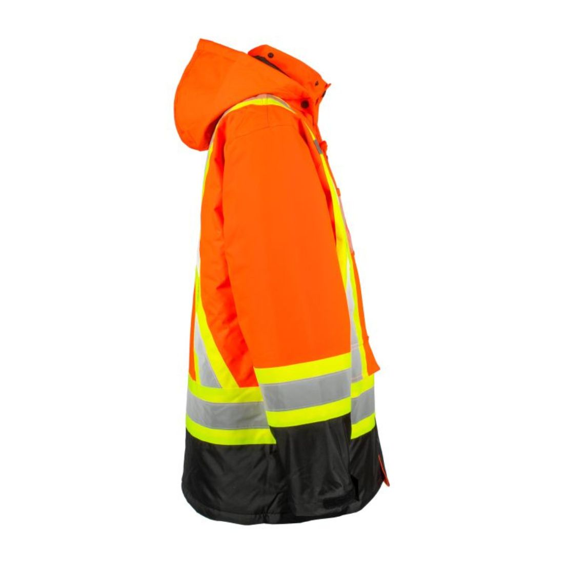 High Visibility Orange Winter Safety Parka with Lining - Terra Hi VIS 116504 - Ideal for Construction, Roadwork & Outdoor Winter Jobs