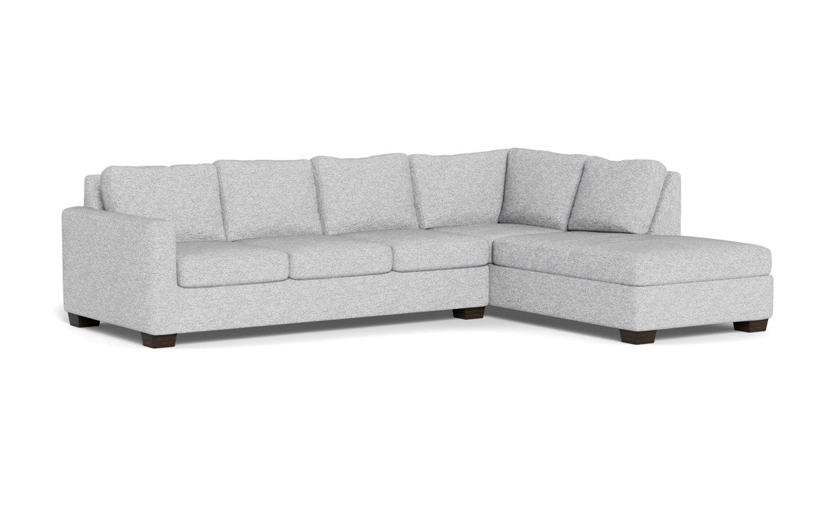 Track 121 Right Chaise Sleeper Sectional Sofa - Modern L-Shaped Convertible Couch with Pull-Out Bed for Living Room, Guest Room & Small Spaces