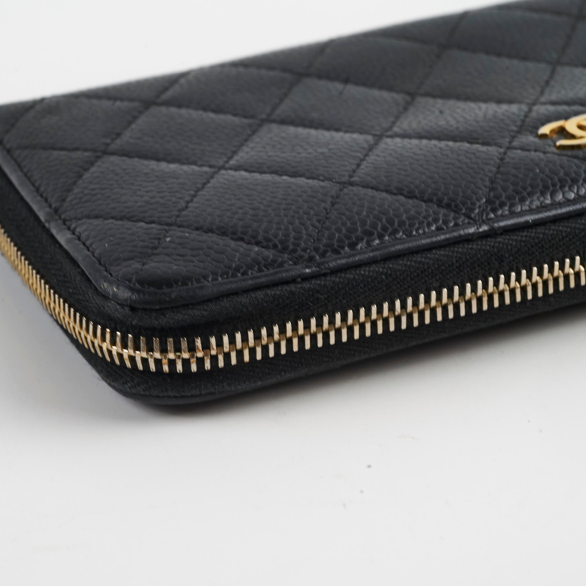 Chanel Caviar Zip Around Wallet Black Series 19 - Luxury Leather Wallet for Women | Perfect for Everyday Use & Special Occasions