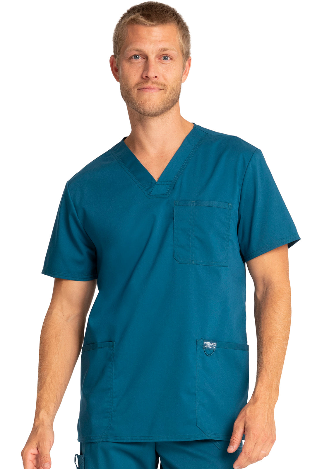 Men's 3 Pocket V-Neck Scrub Top - Comfortable Medical Uniform for Doctors & Nurses - Perfect for Hospitals, Clinics & Healthcare Work