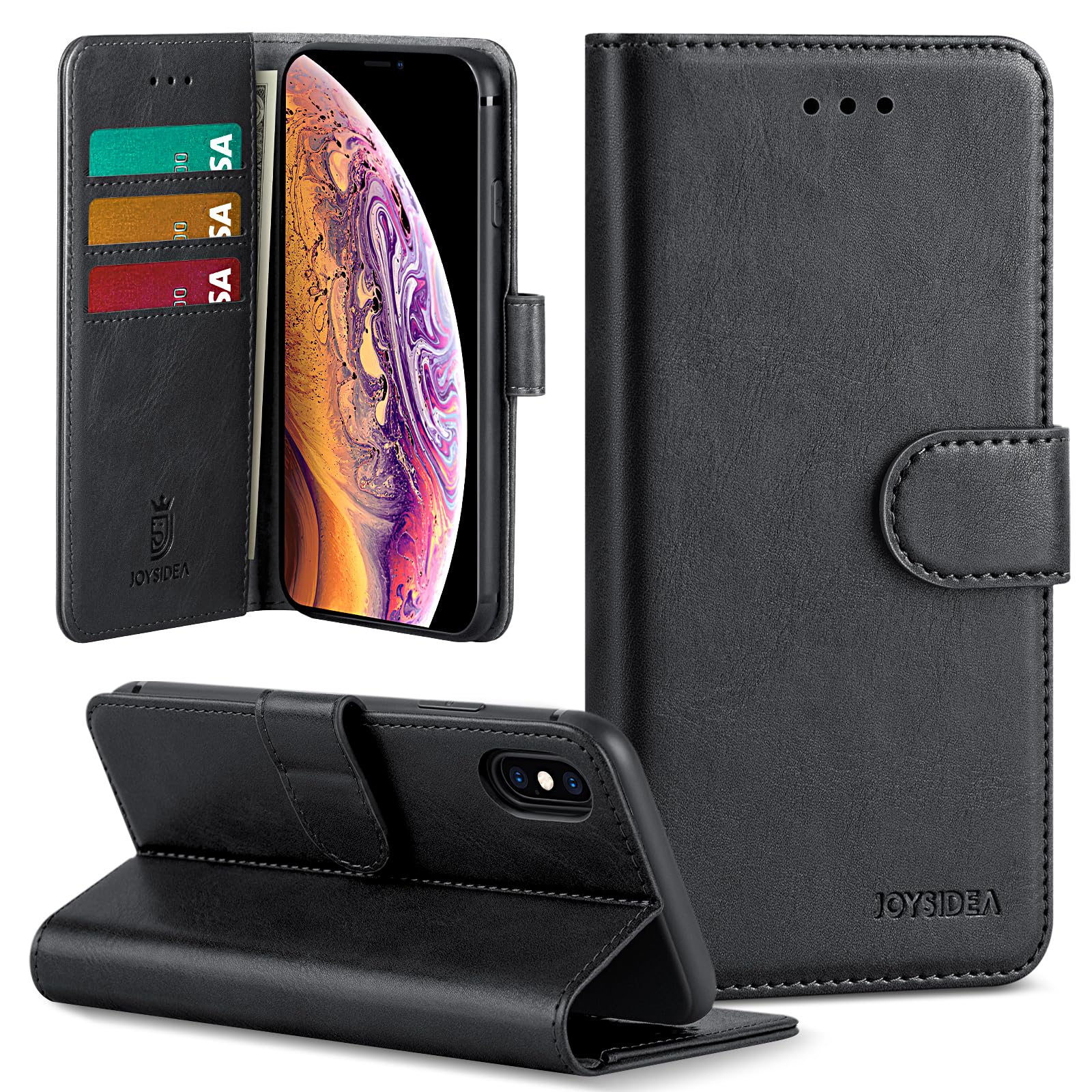 Premium PU Leather iPhone Xs Max Wallet Case (6.5