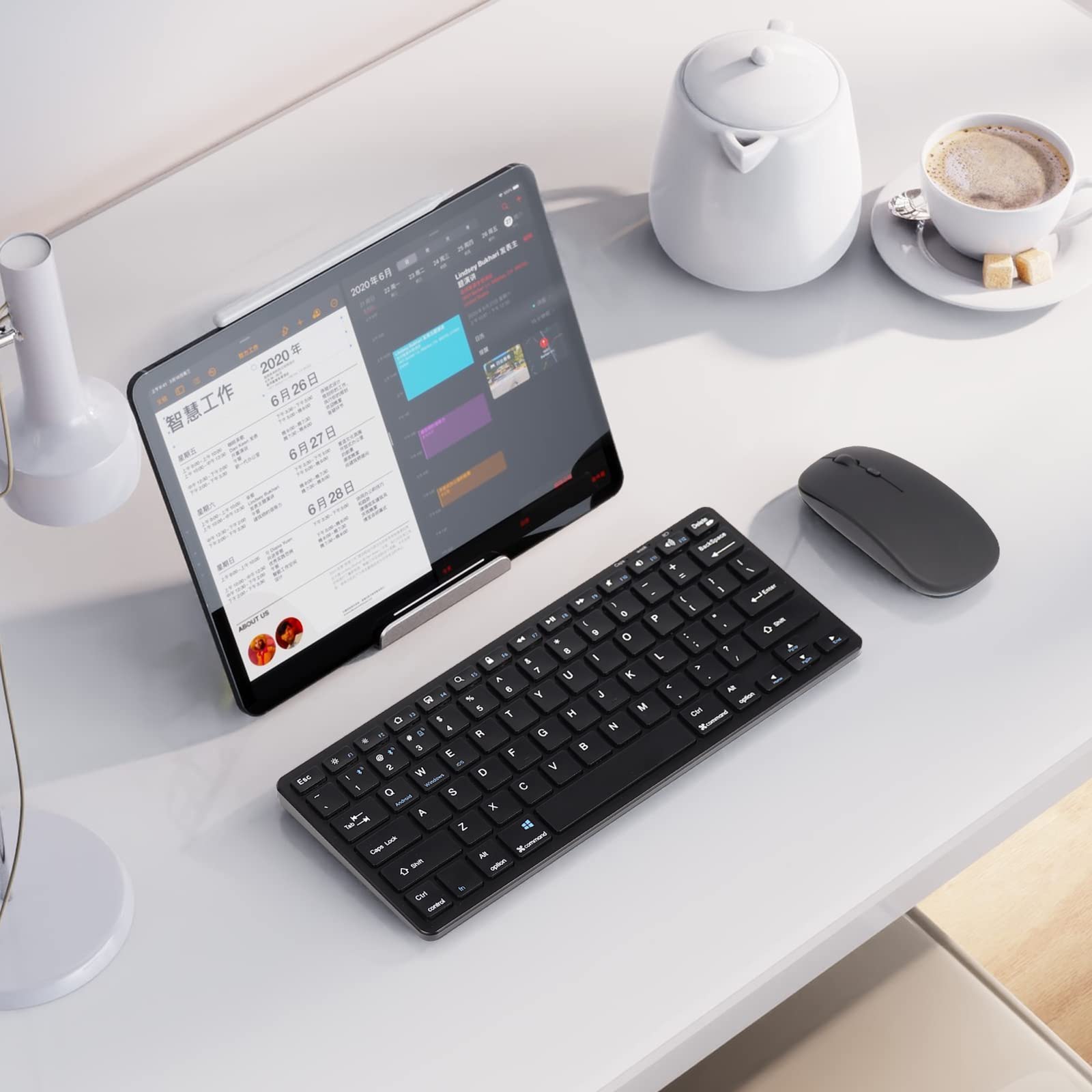 2.4G Wireless Keyboard & Mouse Set - Ergonomic, Rechargeable for PC/Mac/Laptop - Home & Office Use