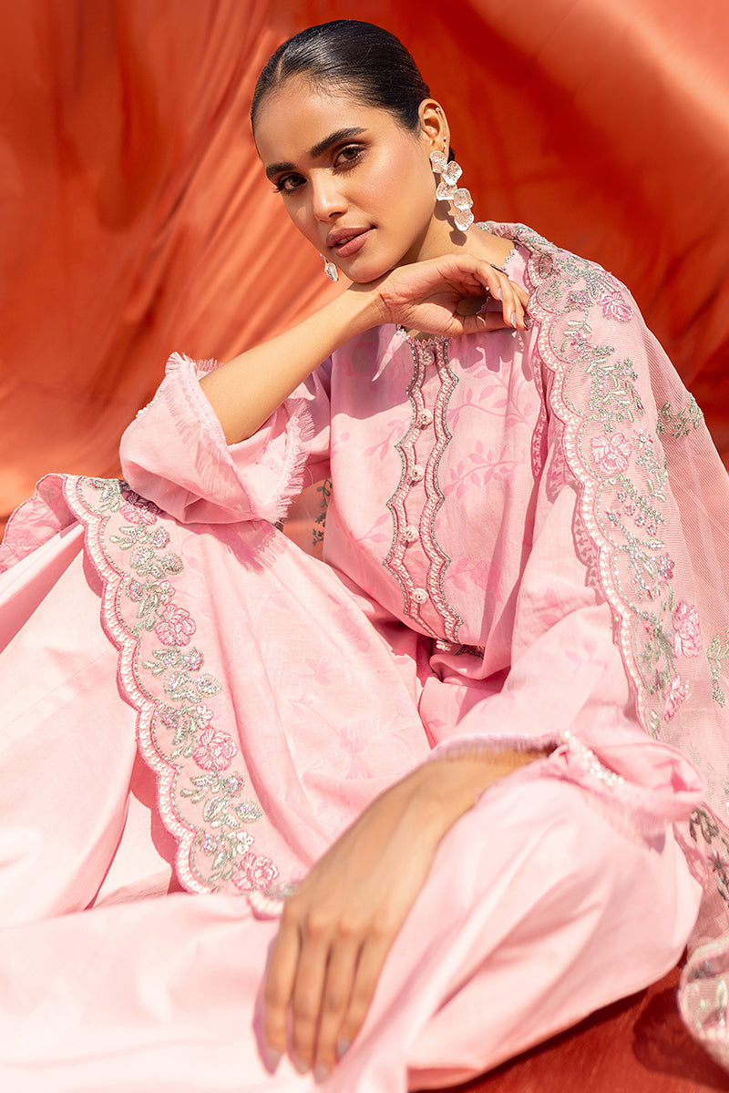 Stylish CLUSTER GLOW 3-Piece Cotton Jacquard Suit Set for Women | Elegant Formal Wear | Perfect for Office, Parties & Special Occasions
