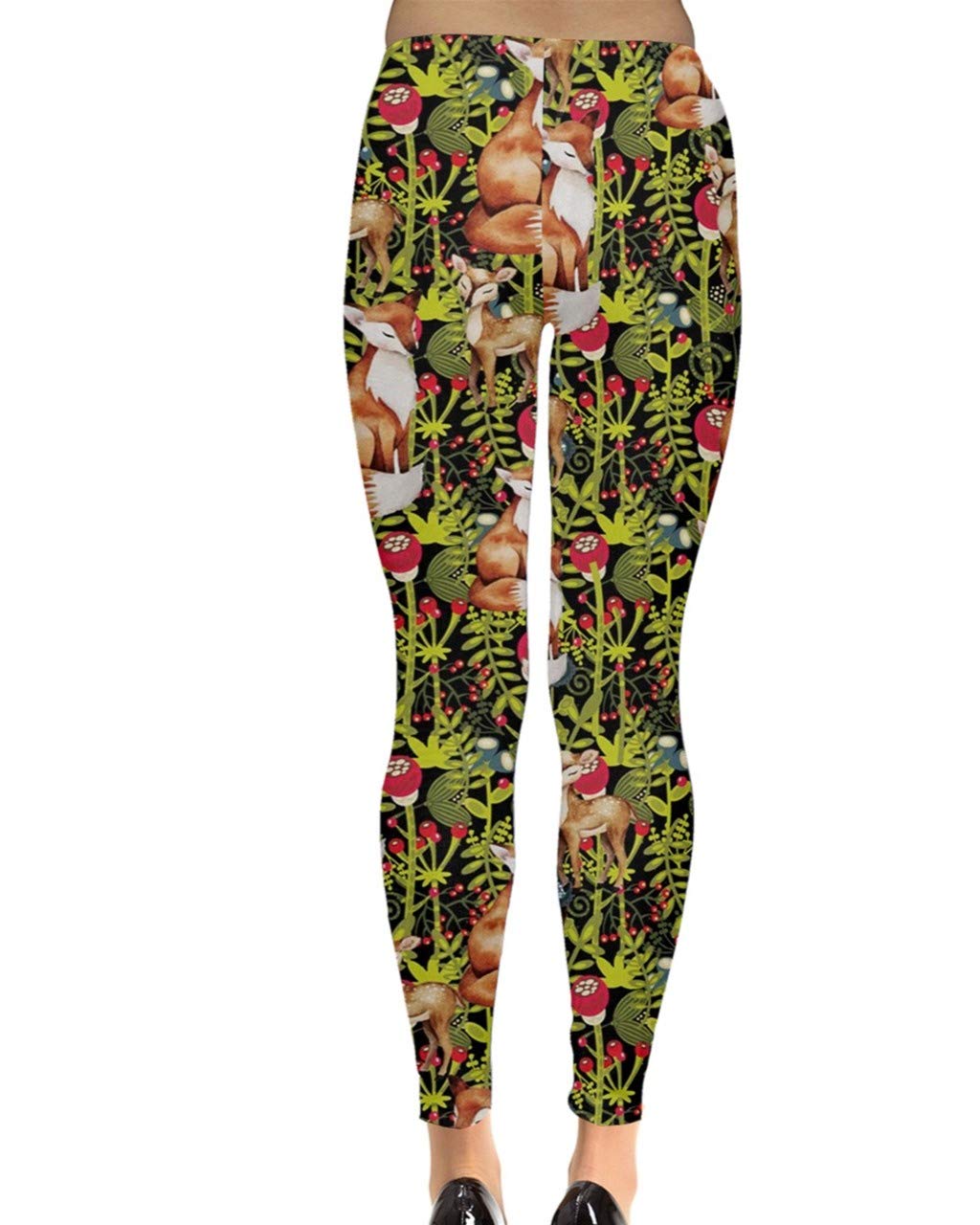 CowCow Women's Fashion Animal Print Leggings - Snake, Reptile, Crocodile & Lion Pattern Leather-Look Yoga Pants for Workout, Casual Wear & Street Style