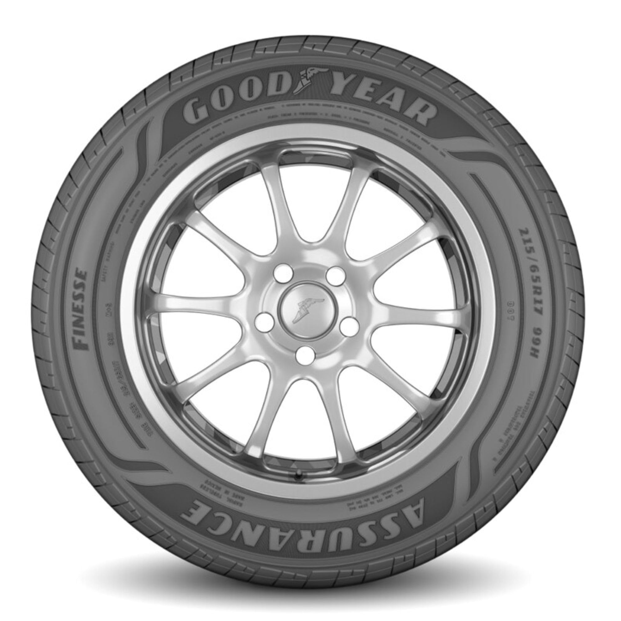 Goodyear Assurance Finesse All Season 235/55R18 100H Passenger Car Tire - High Performance, Durable Tread for Year-Round Driving in All Weather Conditions