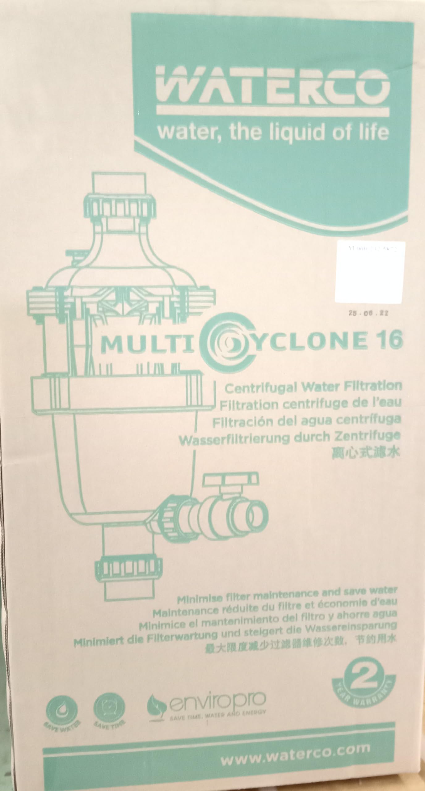 Waterco WC200370 MultiCyclone 16 Cartridge Filter - 2 Inch High Efficiency Pool & Spa Filtration System for Clean Swimming Water - Perfect for Inground Pools, Hot Tubs, and Water Features
