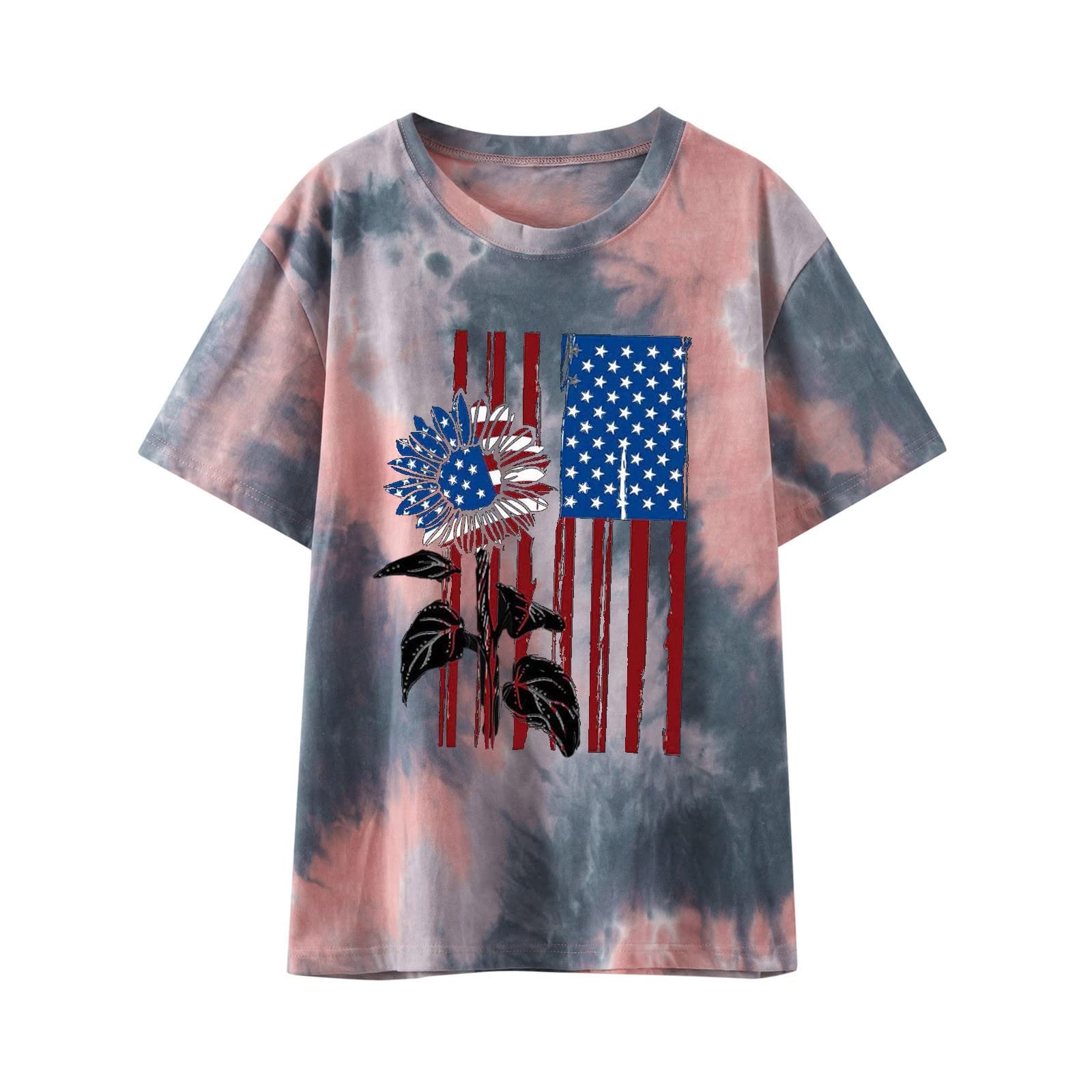 Women's Casual T-Shirts - Summer Cute Printed Tee, Loose Fit Plus Size Short Sleeve Blouse, Sexy & Comfortable Tunic Top for Everyday Wear, Outings & Beach