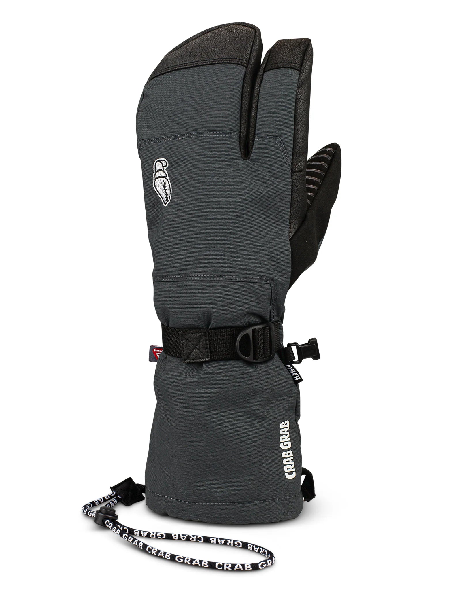 Crab Grab Cinch Trigger Mitt 2025 - Washed Black Snowboard Gloves for Cold Weather - Perfect for Snowboarding, Skiing & Winter Sports