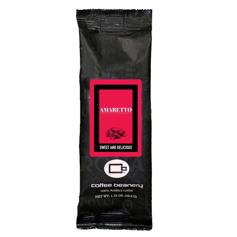 Amaretto Flavored Coffee Beans - Light-Medium Roast 1.75oz Sample Pack | Premium Arabica Coffee for Home Brewing, Office Use & Gifts | Try Me Size Coffee Sampler by Coffee Beanery