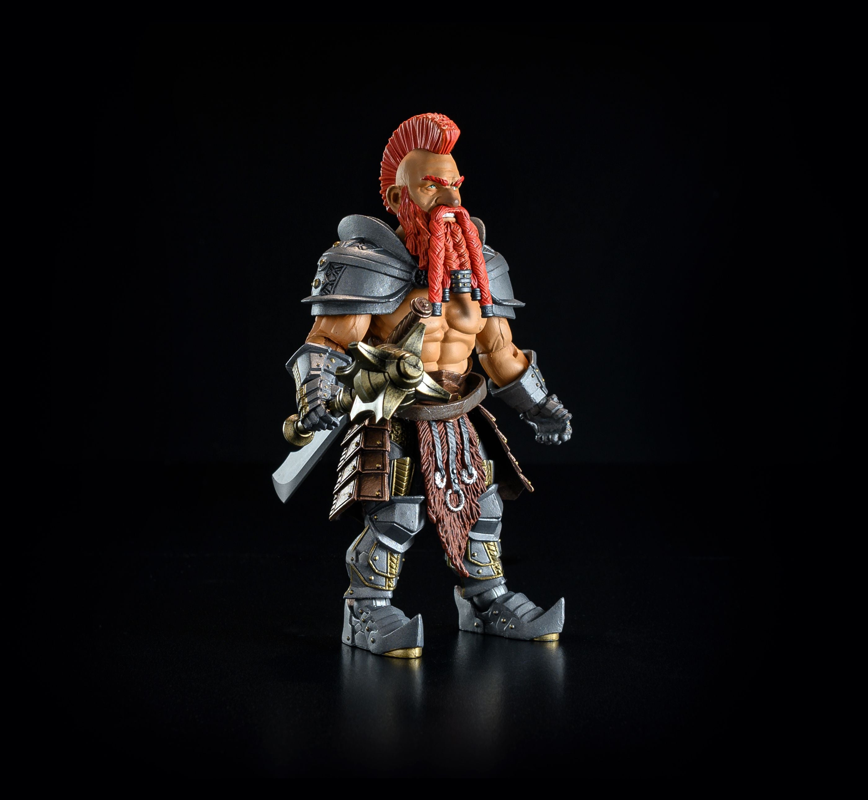 Mythic Legions: House of the Noble Bear Torgun Redfin Action Figure - Collectible Fantasy Warrior for Display & Role-Playing Games