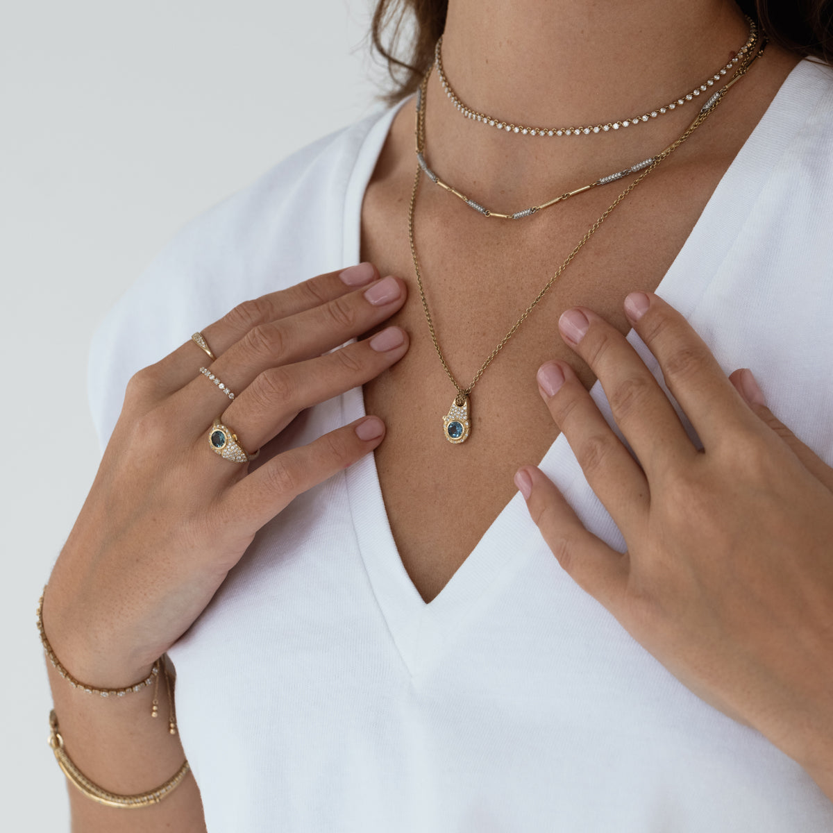 Birthstone Lock Necklace - Personalized Sterling Silver Pendant with 12 Month Gemstones | Perfect Gift for Mom, Daughter, Wife | Birthday, Anniversary, Valentine's Day Jewelry