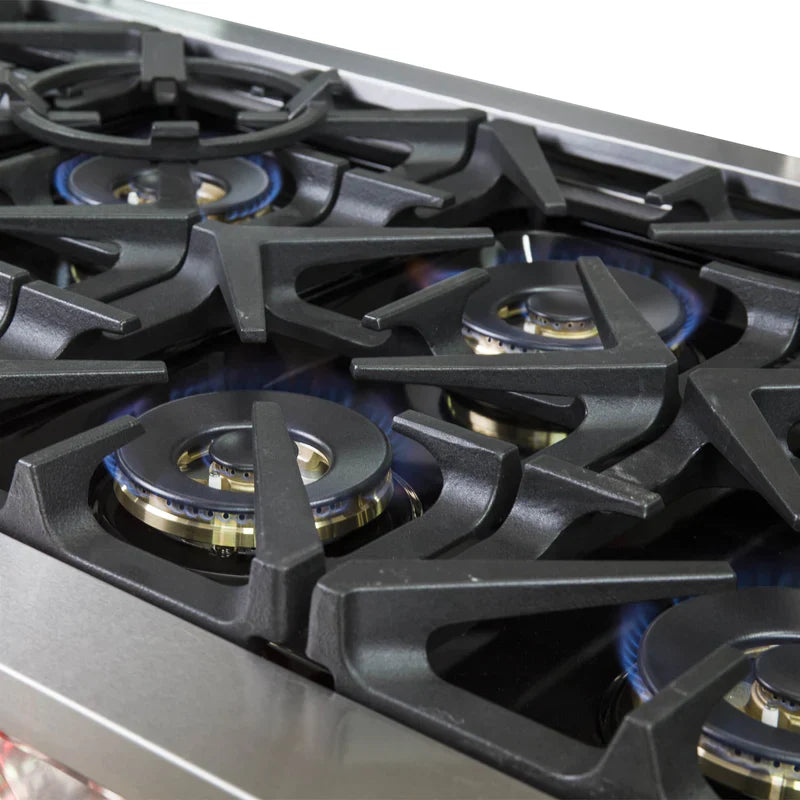 Forno 60 Inch Capriasca Dual Fuel Range with 240V Electric Oven - 10 Sealed Burners & 200,000 BTUs - Model FFSGS6187 - Perfect for Large Kitchens, Restaurants, and Catering Services
