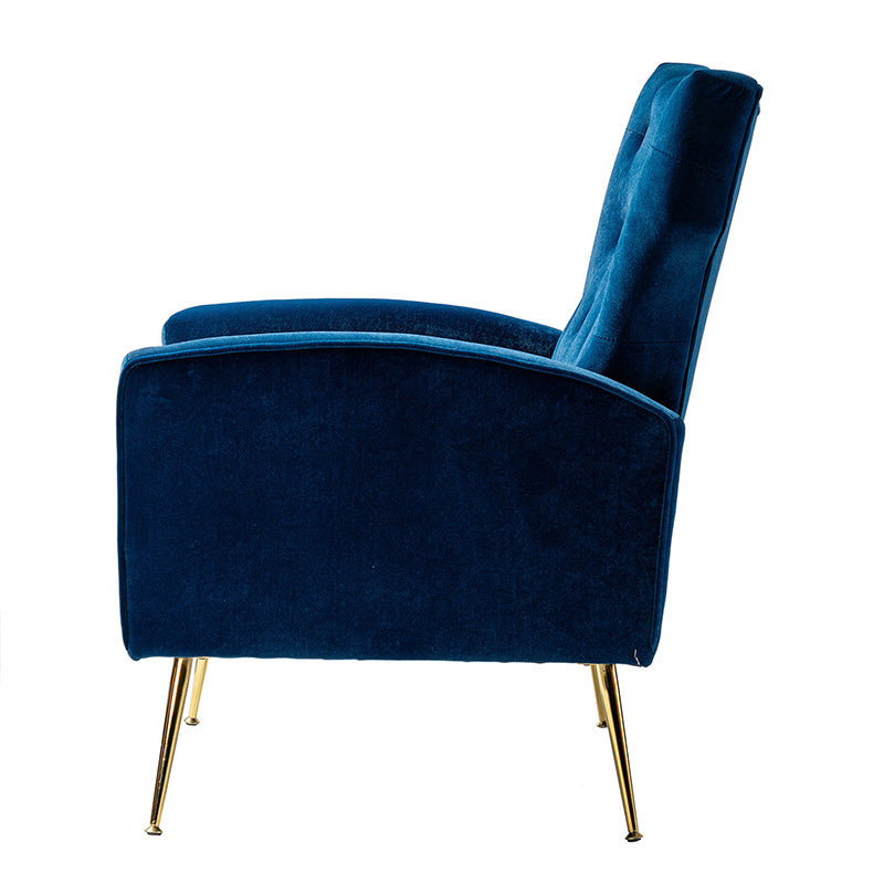 Amira Tufted Velvet Armchair - Modern Wingback Accent Chair for Living Room, Bedroom & Office - Comfortable Upholstered Lounge Chair with High Back Support