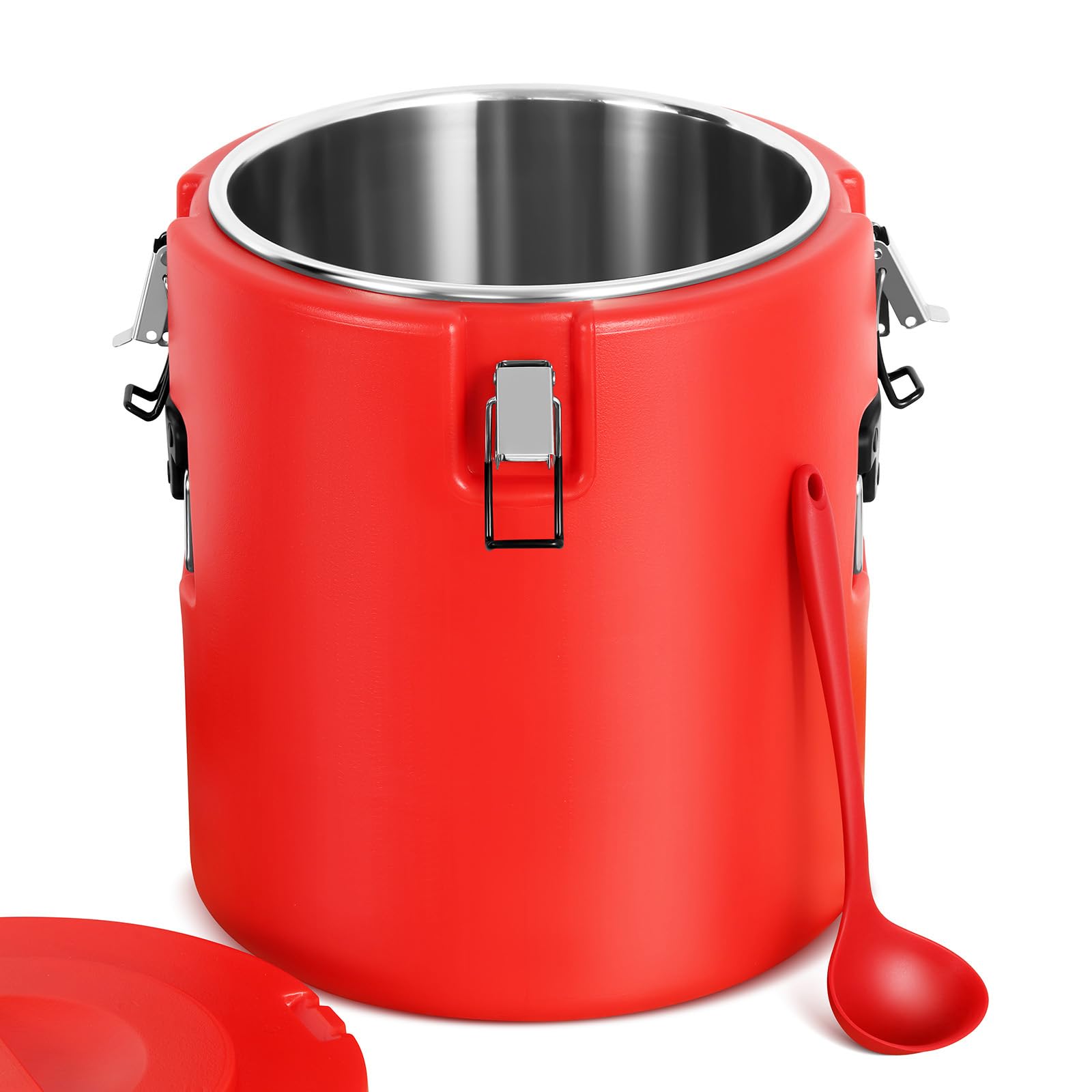 Jinei 32qt Insulated Food Warmer & Cooler Container with Spoon - Portable Commercial Hot & Cold Soup Box for Restaurants, Canteens, Home, Parties & Lunch - Perfect for Catering, Picnics, Office Meals & Outdoor Events