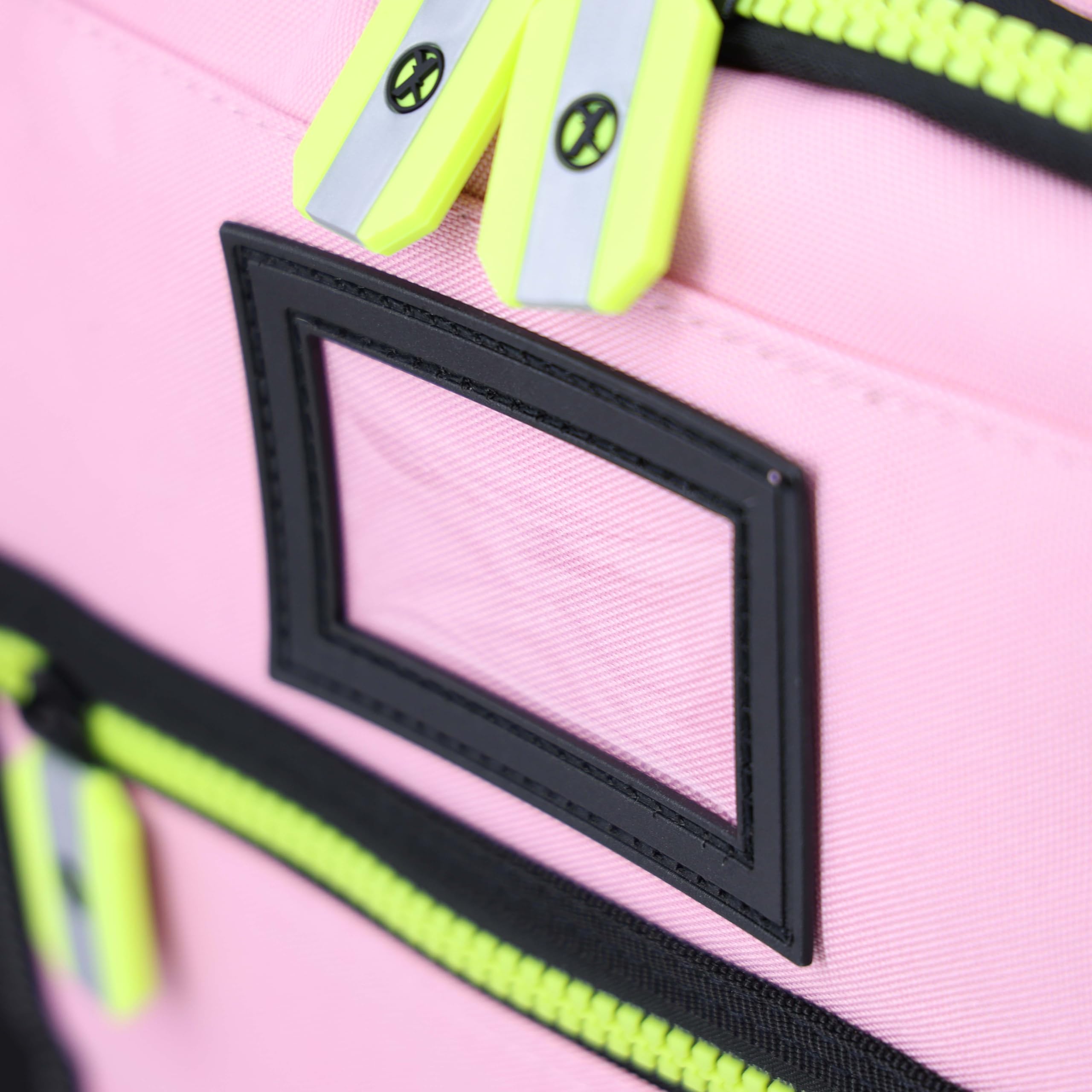 Lightning X Firefighter Turnout Gear Bag with Maltese Cross - Custom Embroidered Name (Pink) | Durable Firefighter Equipment Storage for Station & Emergency Response