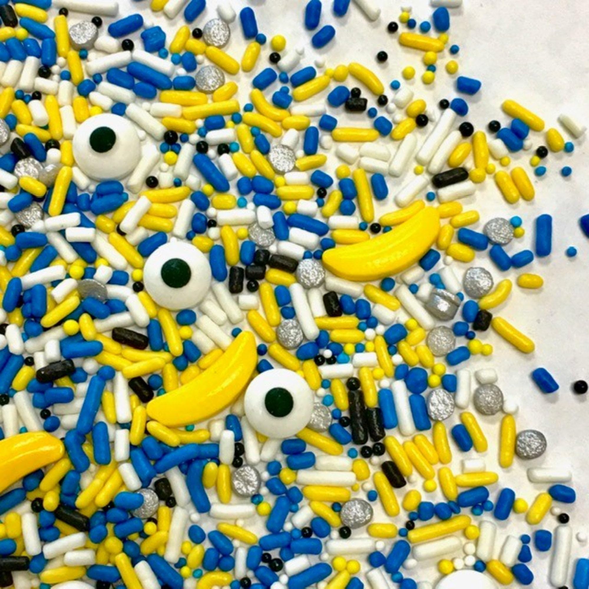 COOL MOM SPRINKLES Blue & Yellow Birthday Cake Sprinkles (4 oz) - Gluten-Free USA Made Decorating Sprinkles for Cakes, Cupcakes, Cookies - Perfect for Birthday Parties, Baby Showers & Holiday Desserts