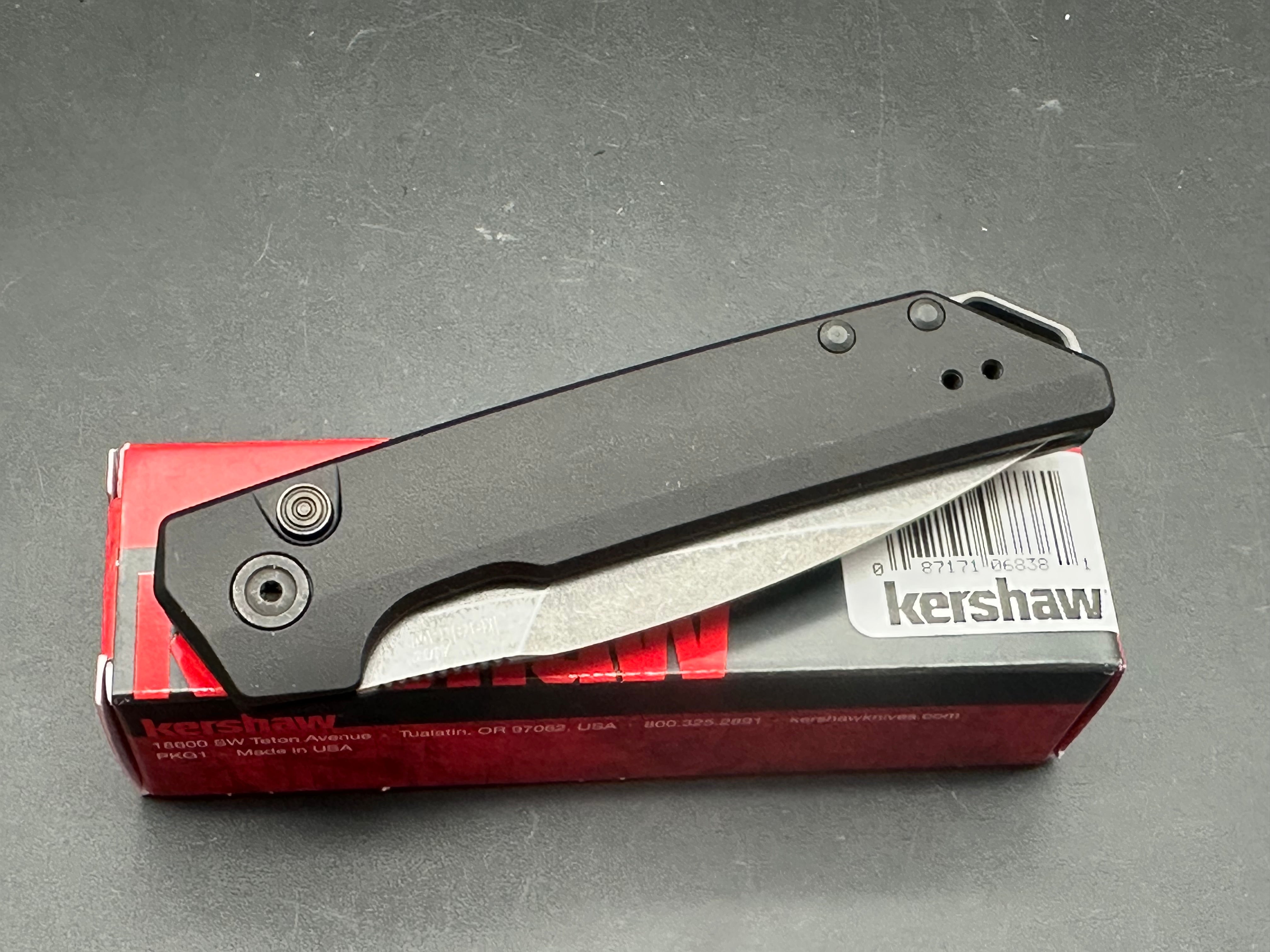 Kershaw LAUNCH IRIDIUM Automatic Knife - Premium EDC Pocket Knife for Outdoor, Camping & Everyday Carry (EDC) - Razor Sharp Blade & Durable Aluminum Handle