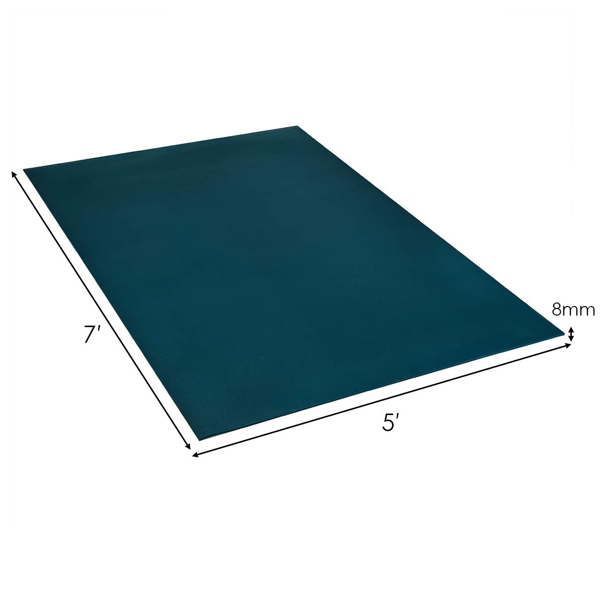 Goplus Extra Large Yoga Mat 7'x5'x8mm & 6'x4'x8mm - Eco-Friendly Non-Slip Thick Workout Mat with Carrying Straps for Home Gym, Cardio, MMA, Stretching & Fitness Exercises | Perfect for Yoga, Pilates, HIIT & Floor Workouts