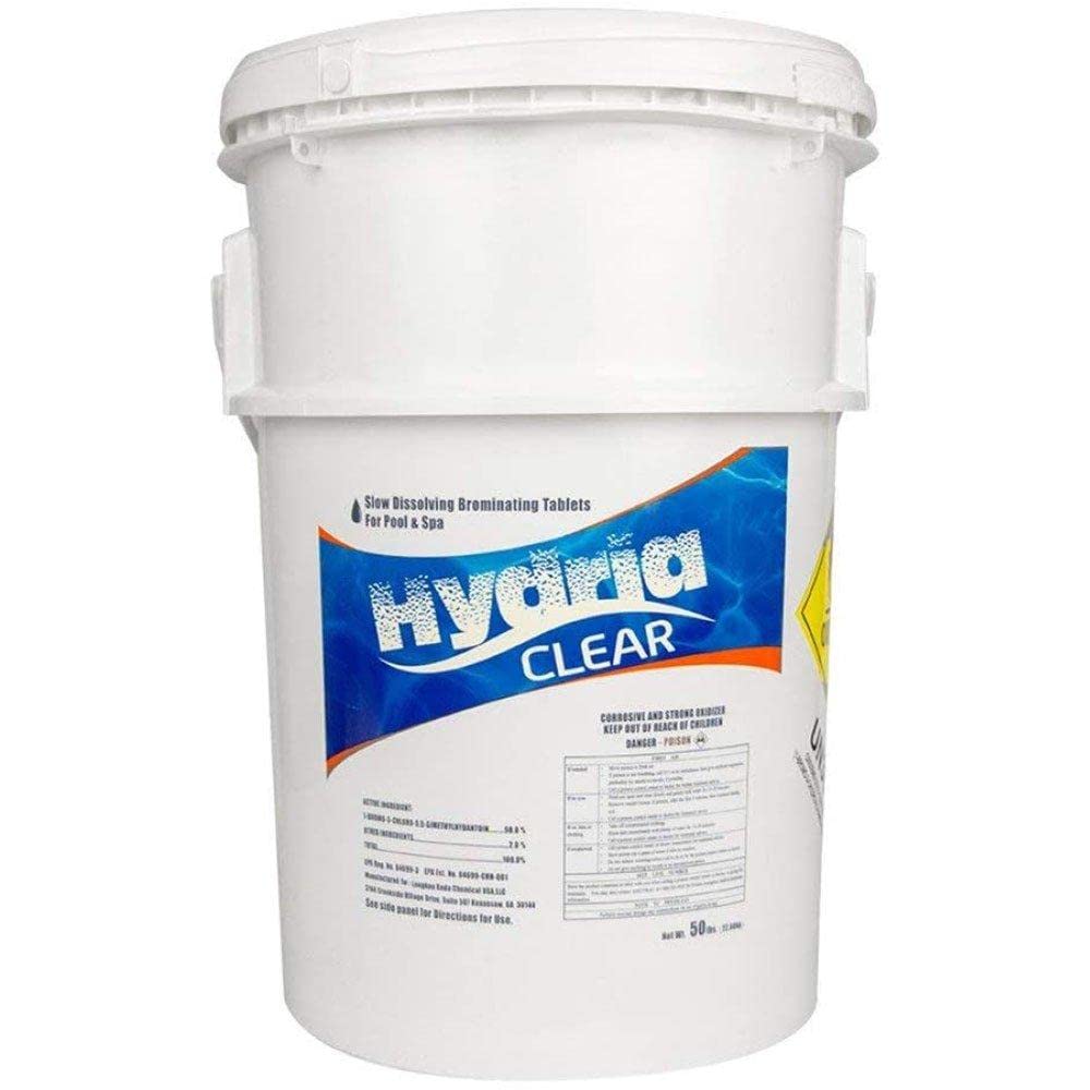 1 Inch Bromine Tablets for Spa and Pool | 50 lb Bucket | Slow-Dissolving Sanitizer for Hot Tubs, Swimming Pools & Water Treatment