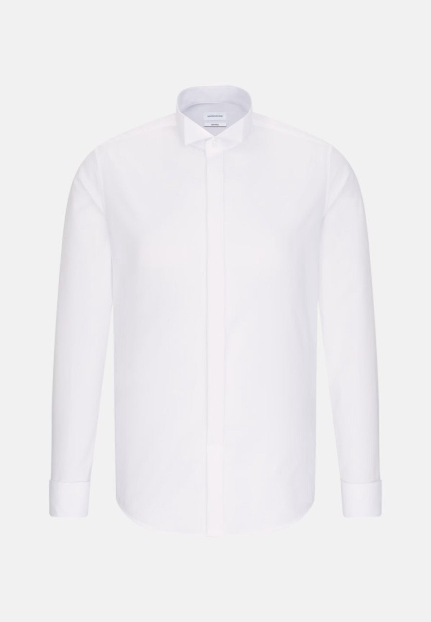 SEIDENSTICKER Men's Classic White Dinner Shirt - Formal Wear for Weddings, Parties & Business Events