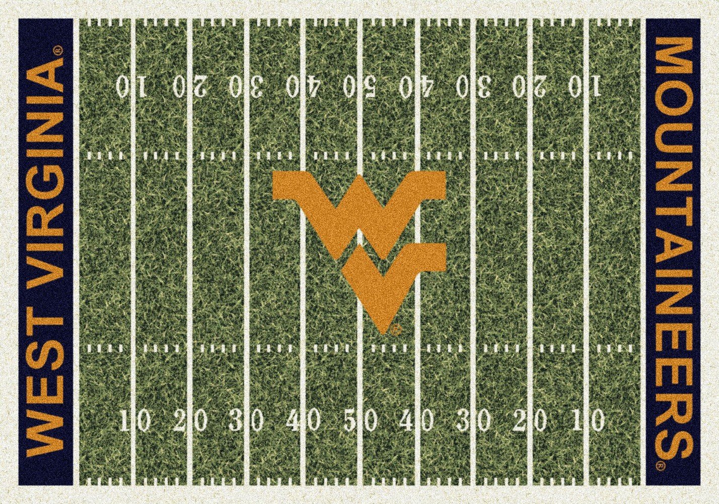West Virginia Mountaineers NCAA College Team Logo Floor Mats - Non-Slip Indoor Rug for Living Room, Bedroom, Dorm Decor & Fan Cave