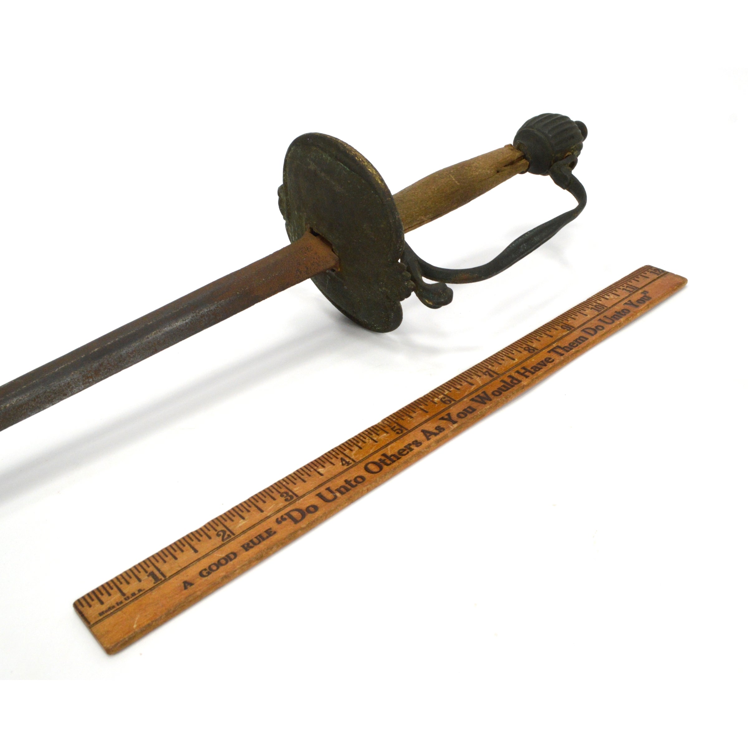 Antique 18th Century French Smallsword Rapier - American Revolutionary War Era Sword - 39 Inch Blade for Collectors & Historical Reenactments