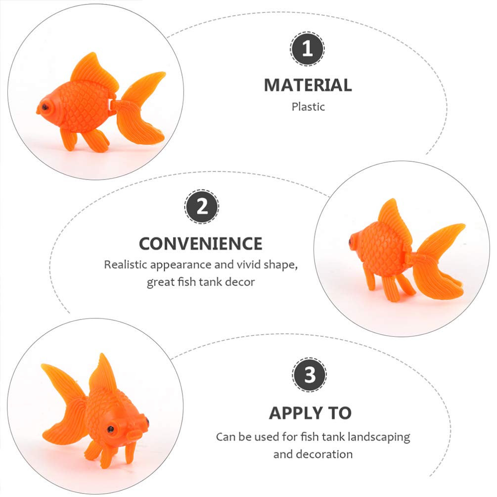 Balacoo 20pcs Realistic Floating Goldfish Toys for Aquarium Decor