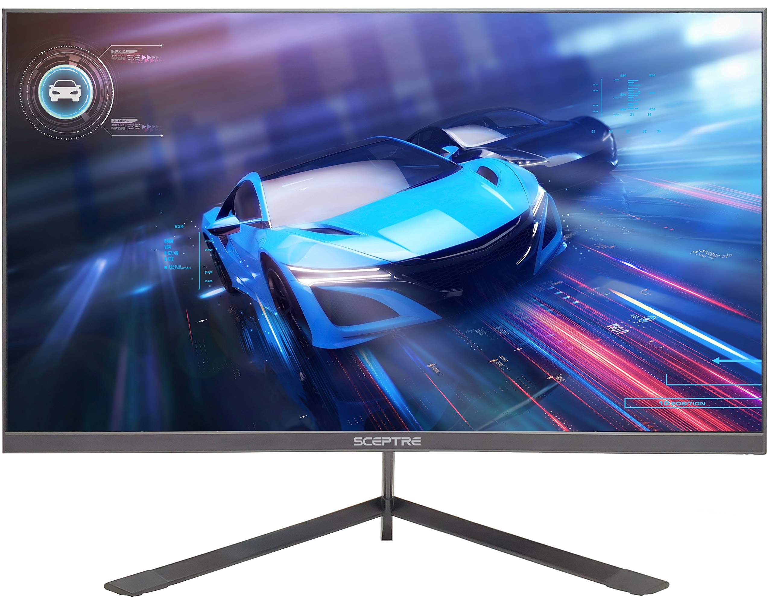 Sceptre 24-inch IPS LED Gaming Monitor - 1ms Response, 165Hz Refresh Rate, AMD FreeSync Premium, HDMI & DisplayPort, Built-in Speakers, Ultra-Thin Bezel, Black (E248B-FPN168) - Perfect for Esports, PC Gaming & Home Office Setup