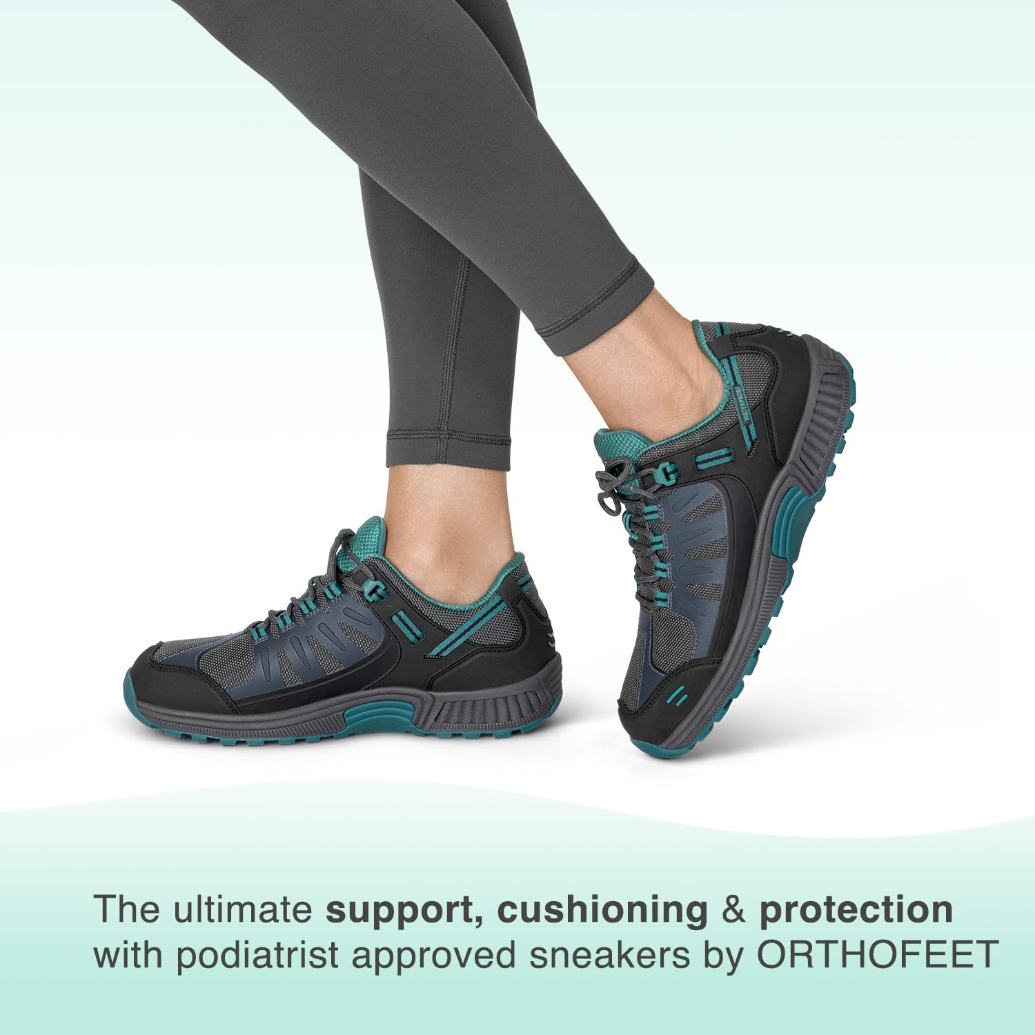 Orthofeet Women's Orthopedic Hiking Shoes - Waterproof, Arch Support & Pain Relief for Plantar Fasciitis - Perfect for Outdoor Adventures, Walking & Travel