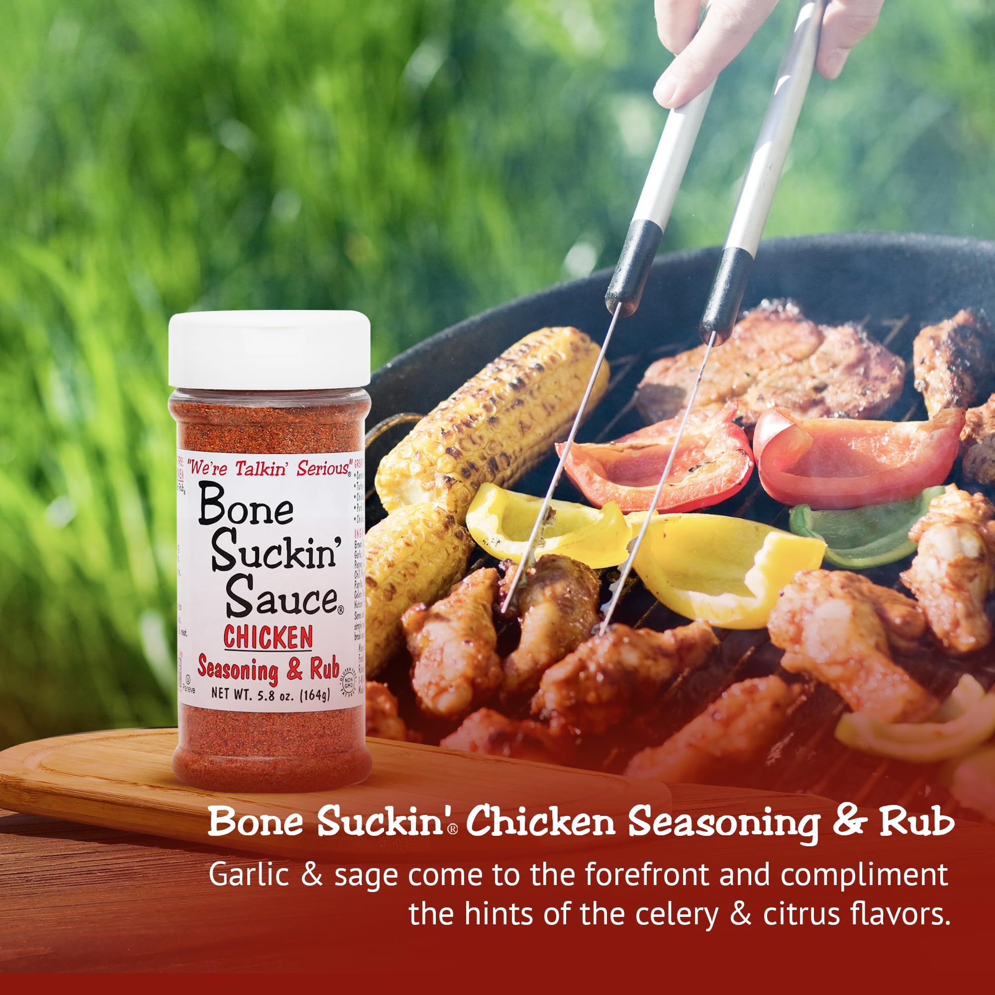 Bone Suckin' Sauce Poultry Rub Seasoning - 5.8oz (Pack of 12) - Perfect for Grilling Chicken, Turkey & BBQ - All Natural Spice Blend for Smokers, Roasting & Outdoor Cooking