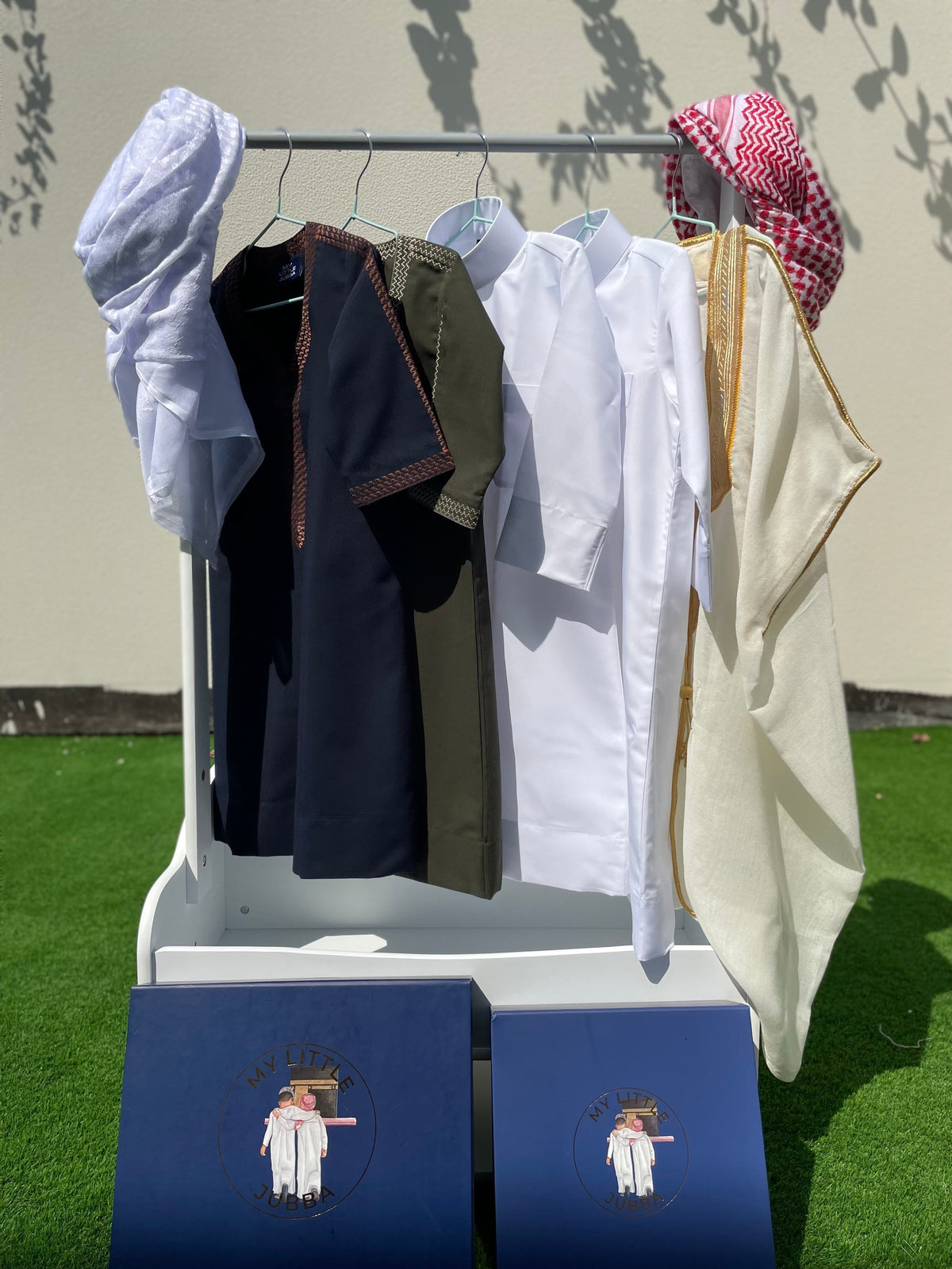 Royal Baby Boy Thobe Gift Set | Cream Bisht for 0-12 Months | 10-Piece Islamic Outfit for Newborns | Perfect for Eid, Aqiqah & Special Occasions