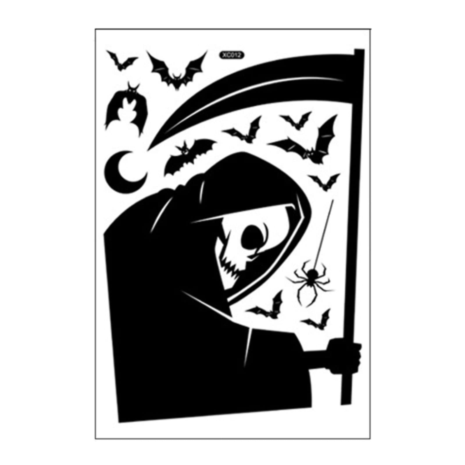 Halloween Goblin Stickers - Waterproof Decorative Vinyl Stickers for Walls, Windows, Cars & Parties - Perfect for Halloween Decor, Photo Booths & Festive Celebrations (White, One Size)